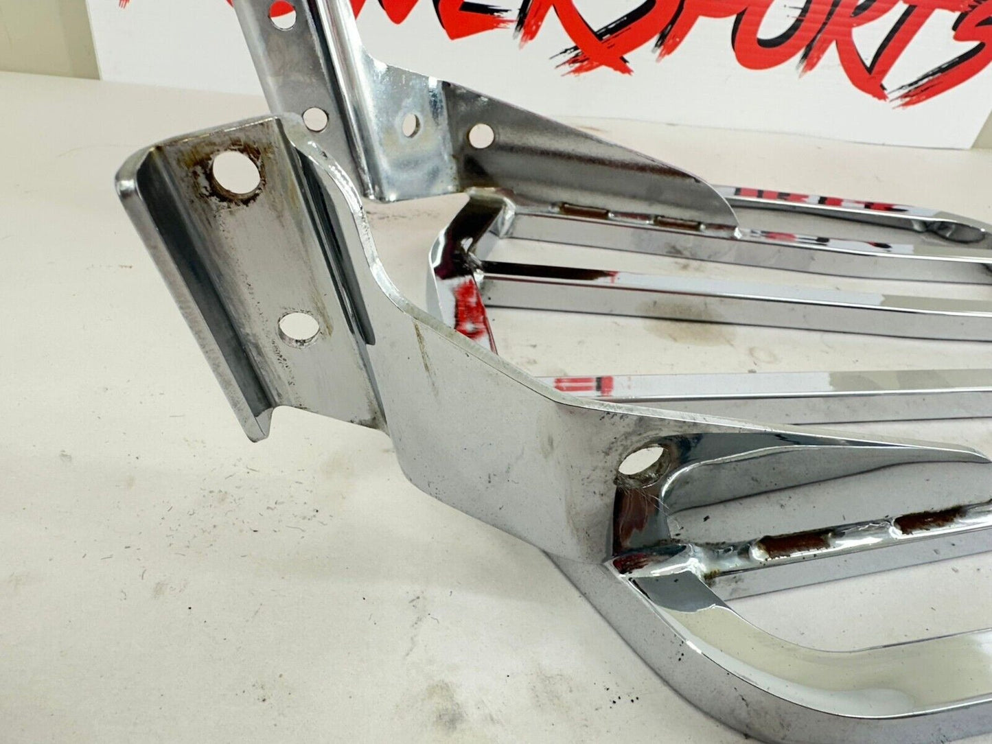 2003 HARLEY SOFTAIL Chrome Luggage Rack Sissy Bar Passenger Backrest