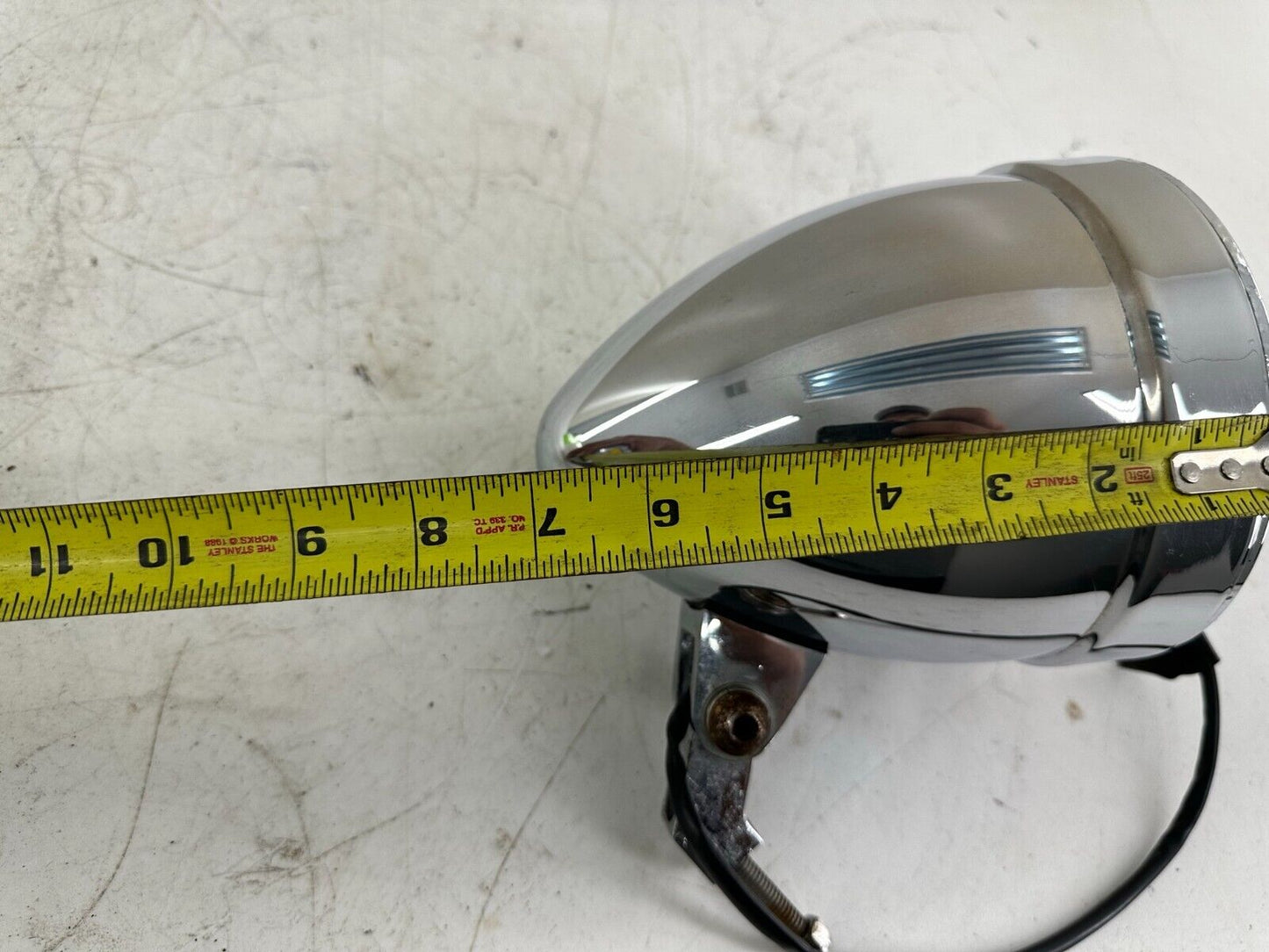 2000 HARLEY DAVIDSON DYNA SOFTAIL BULLET STYLE HEADLIGHT LIGHT CHROME