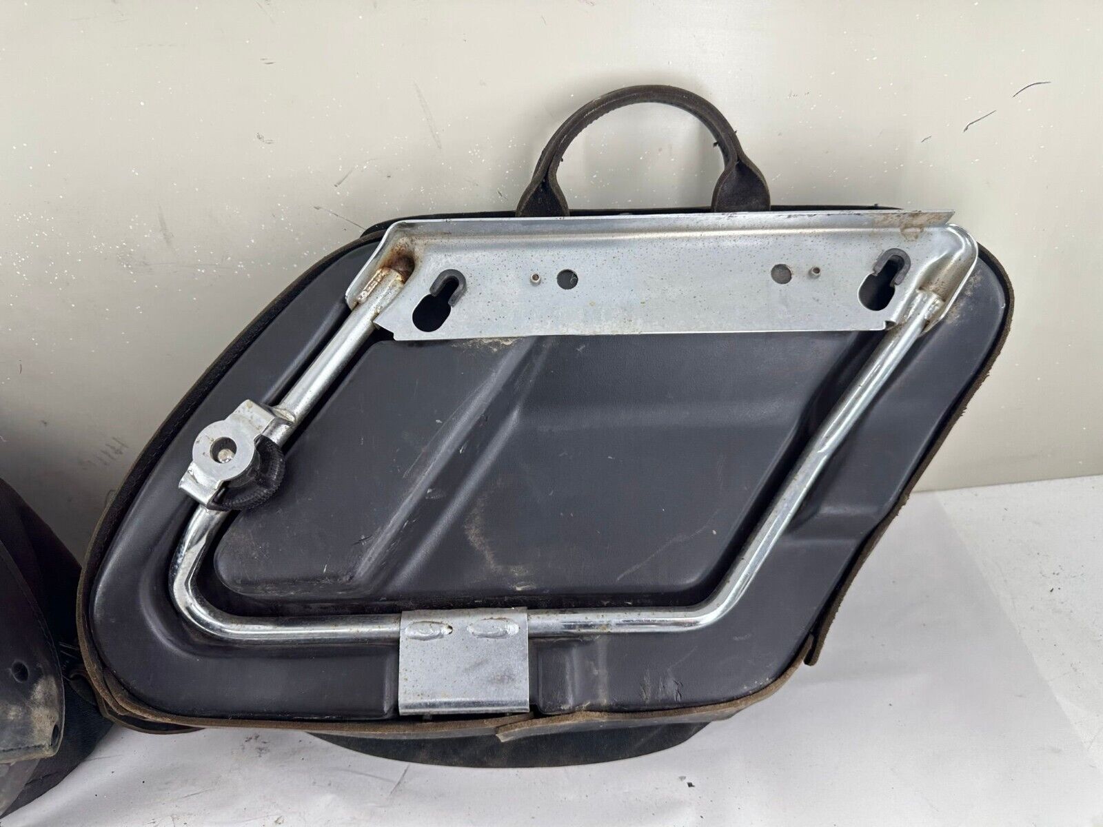 1996 HARLEY DAVIDSON DYNA OEM HO Convertible Canvas + Leather Saddle Bags