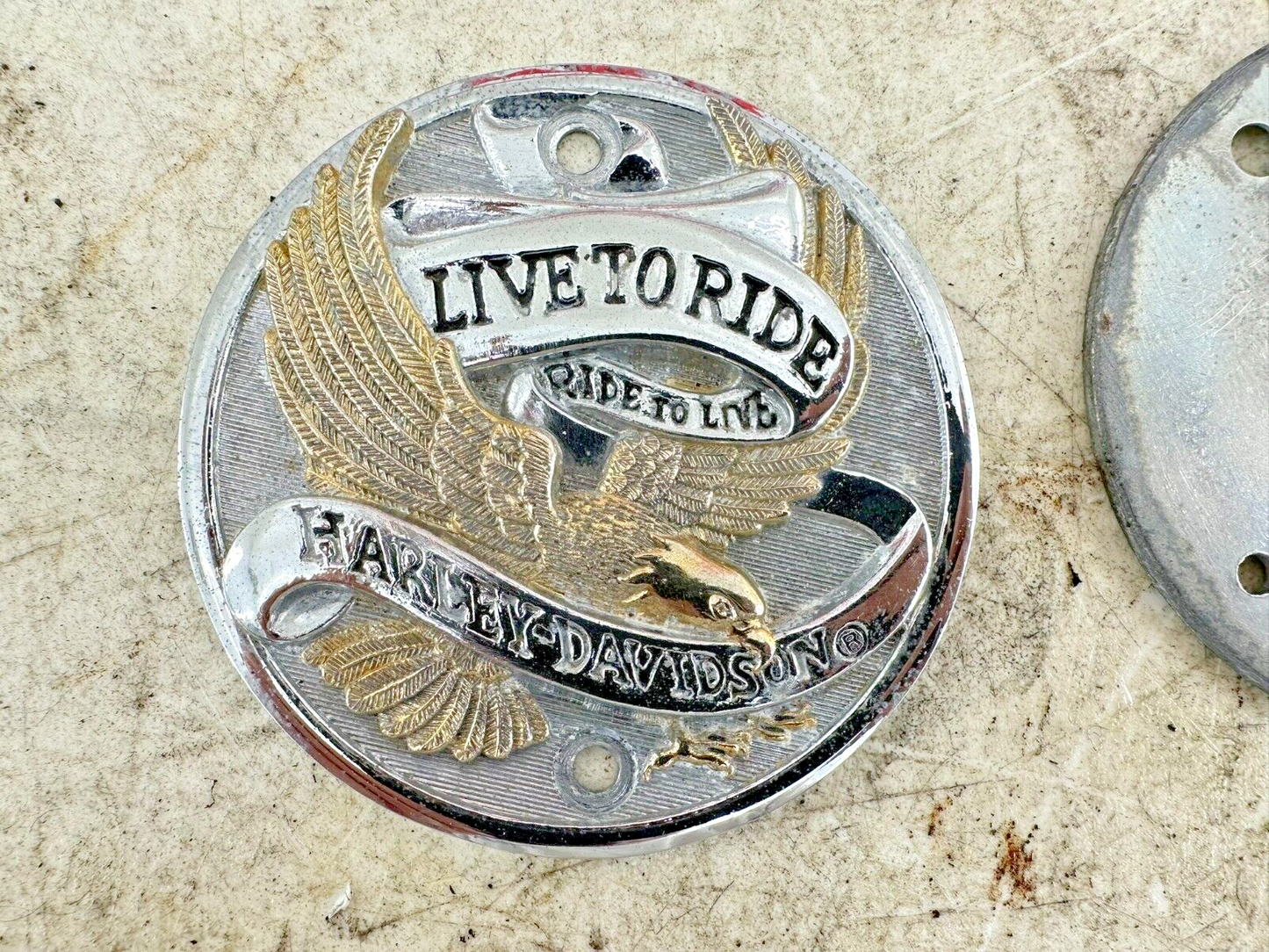 1997 HARLEY DYNA Live To Ride Nose Cone Cam Cover Filler Panel