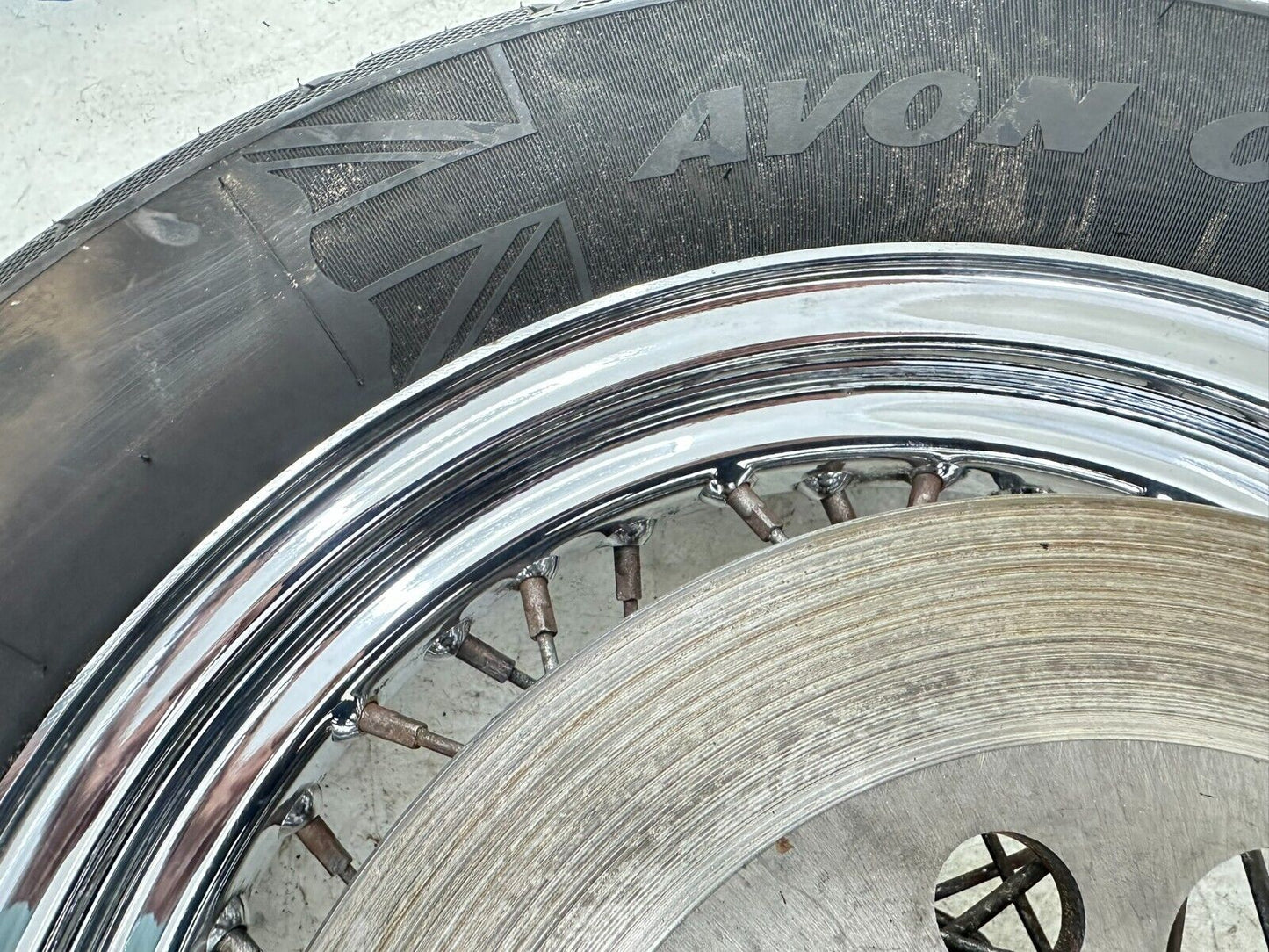 1999 HARLEY SOFTAIL 99 Down 16" Rear Wheel Rim Tire Spoke Laced W/ Hub