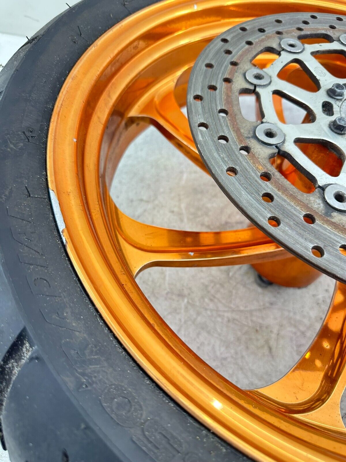 2006 Victory Kingpin 18x5 Rear Wheel Rim/Orange