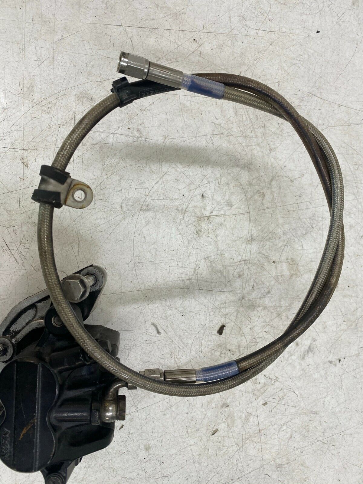 2005 Triumph Bonneville Left Front Brake Caliper Braided Hose Works