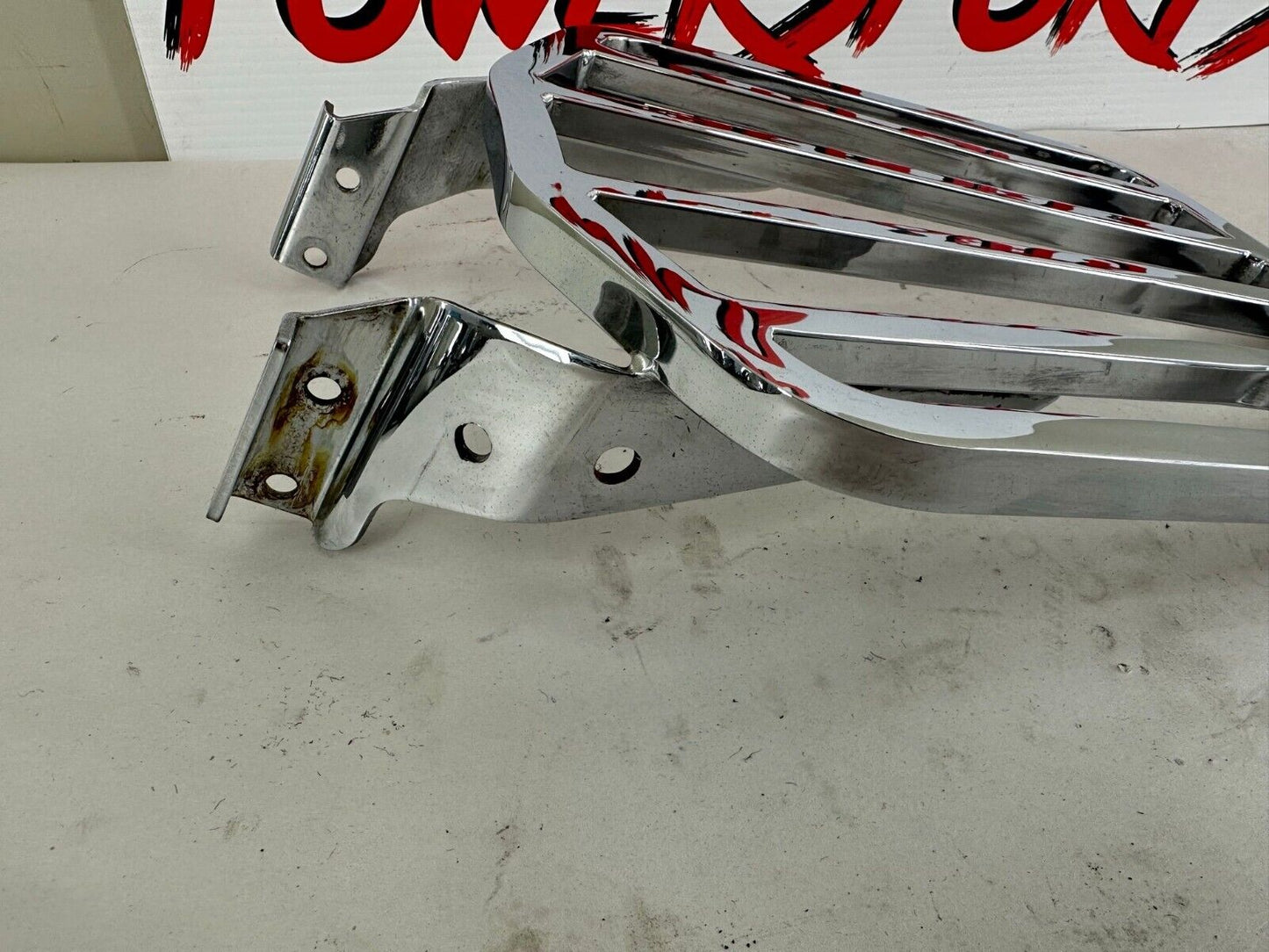 2003 HARLEY SOFTAIL Chrome Luggage Rack Sissy Bar Passenger Backrest