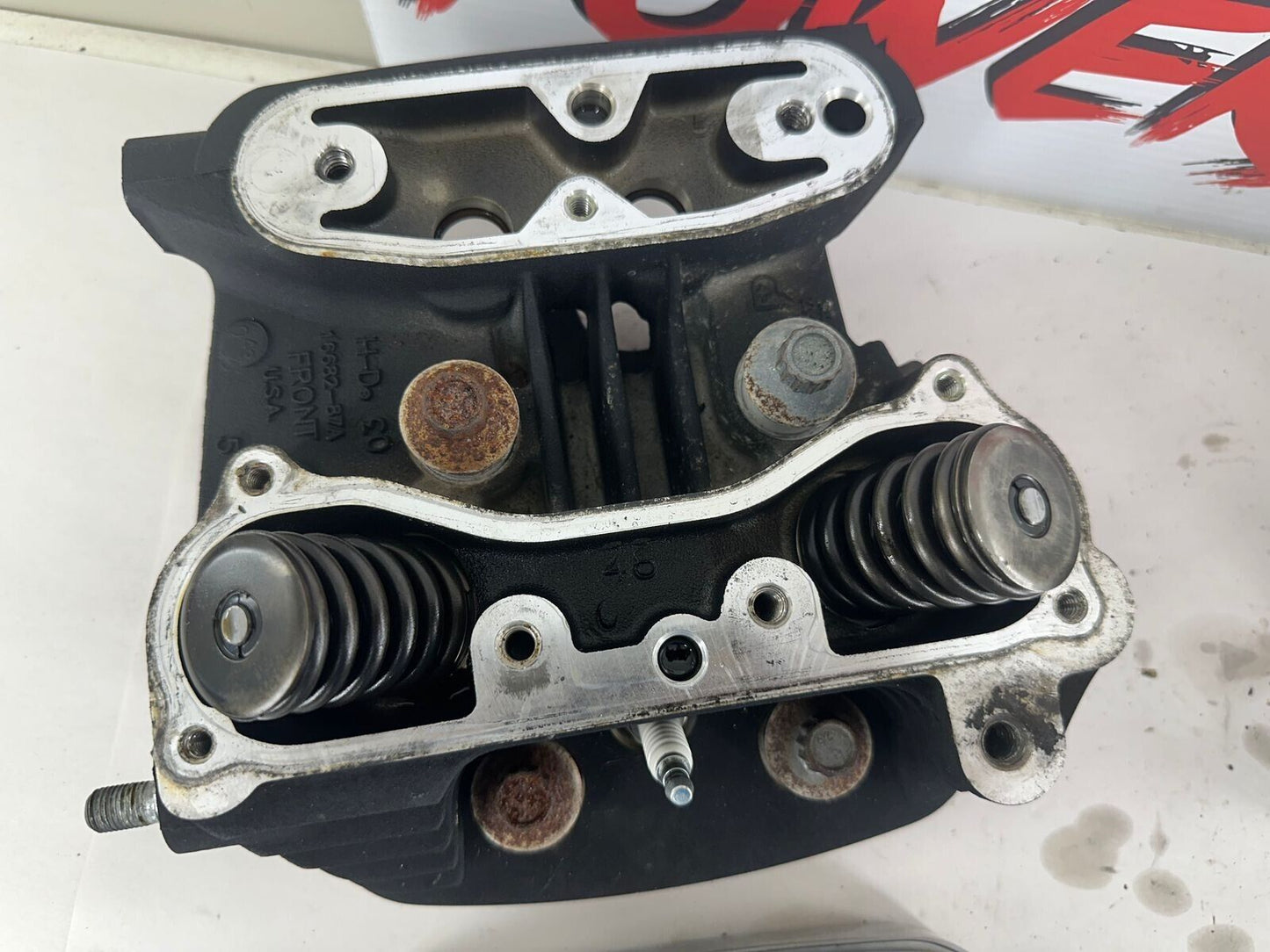 2003 Harley Davidson Sportster Front Rear Cylinder Heads + Rocker Box