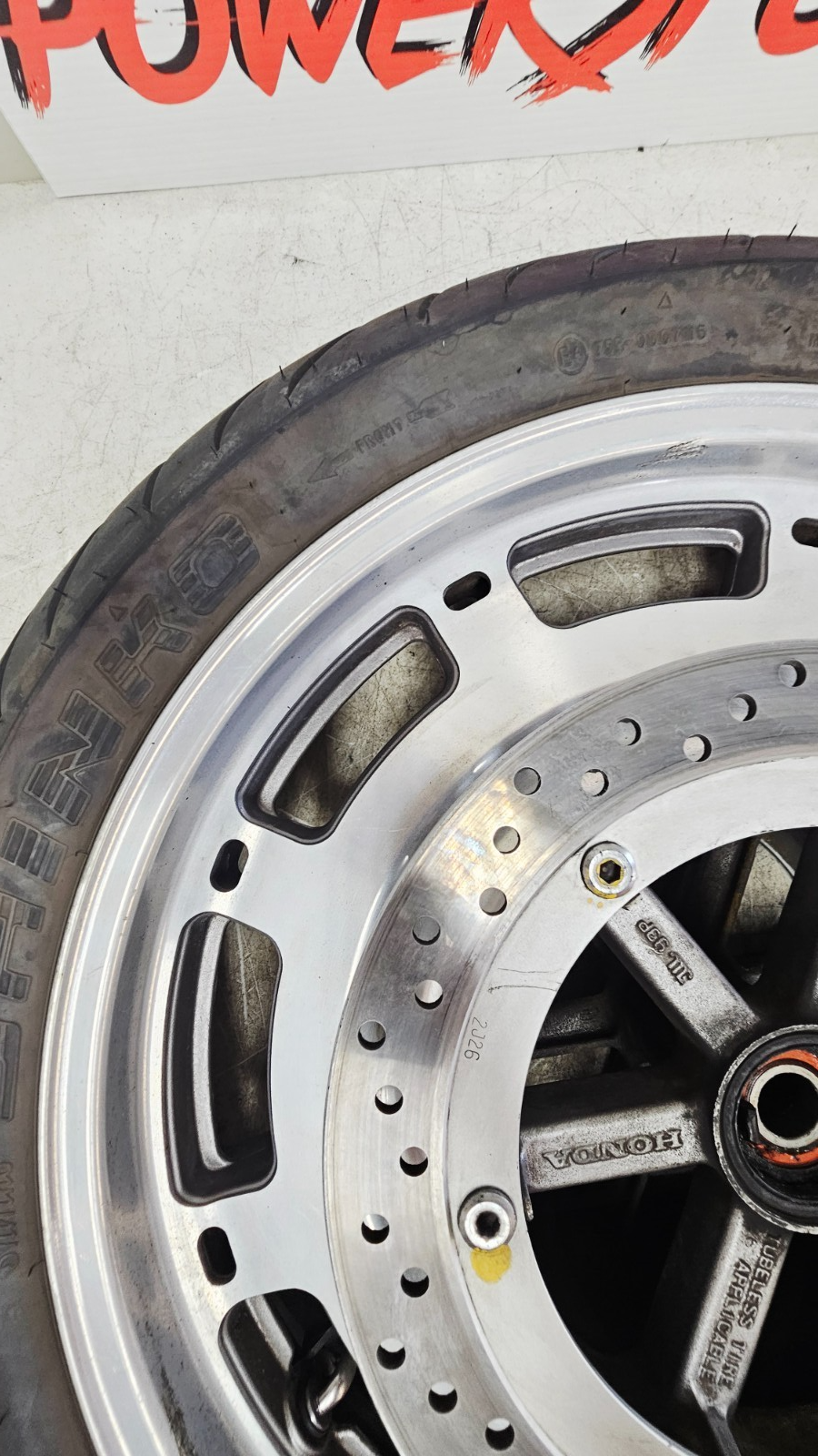 1995 HONDA GOLDWING GL1500 18X3 Front Mag Wheel Rim Tire Brake Rotor
