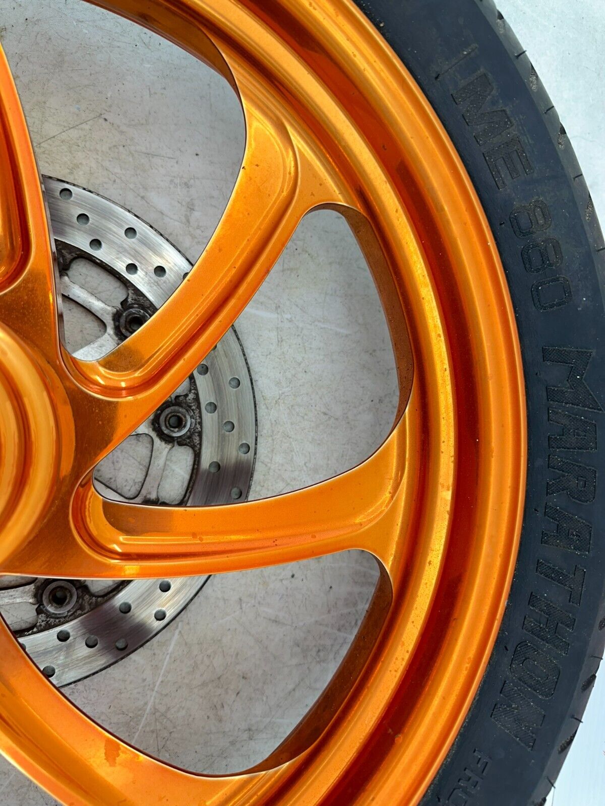 2006 Victory Kingpin 18x3 Front Wheel Rim/Orange