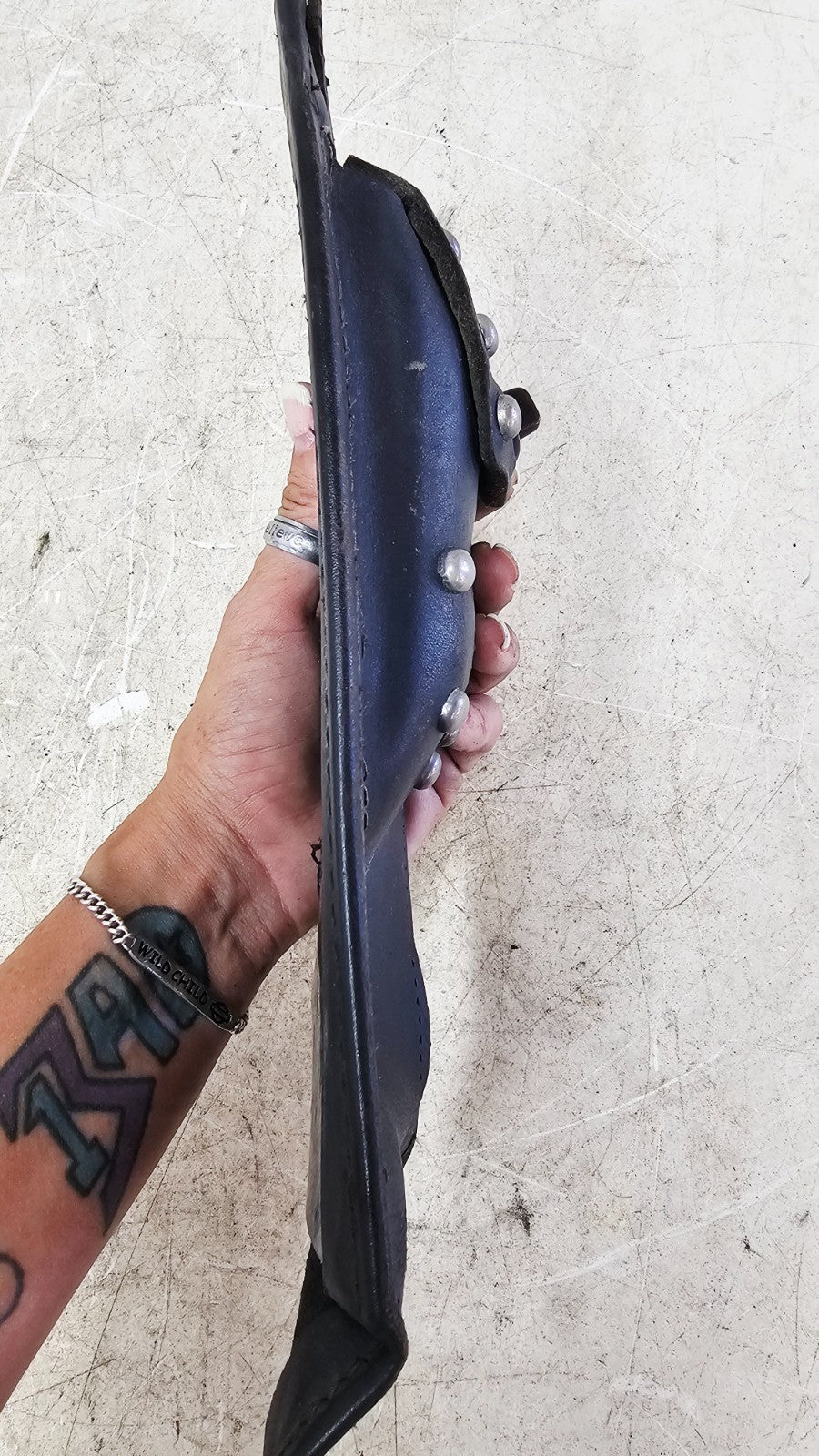 1993 HARLEY SOFTAIL Leather Fuel Tank Filler Panel Pouch Console