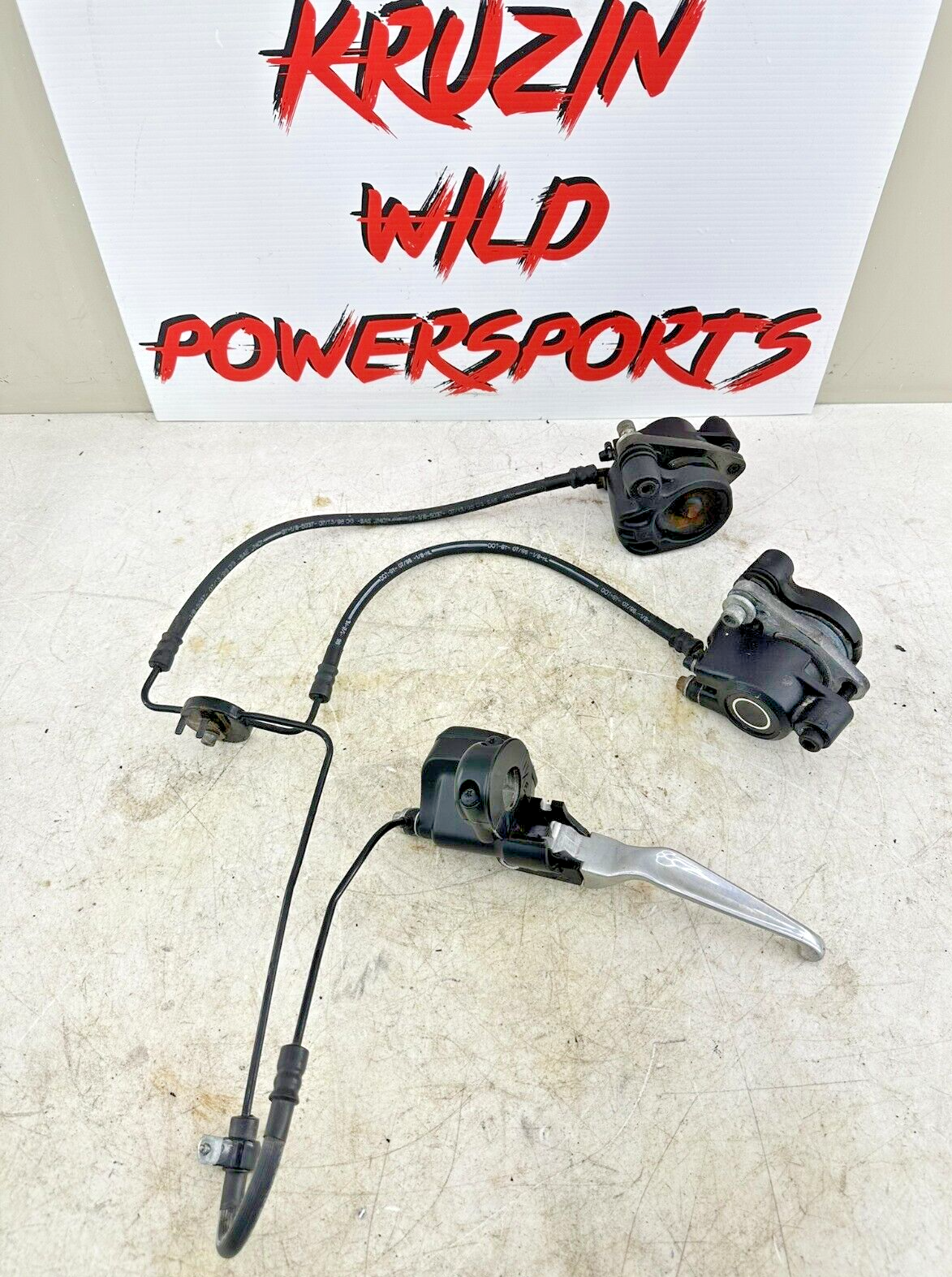 1997 HARLEY DYNA 99 Down Dual Caliper Hose + 11/16 Master Cylinder