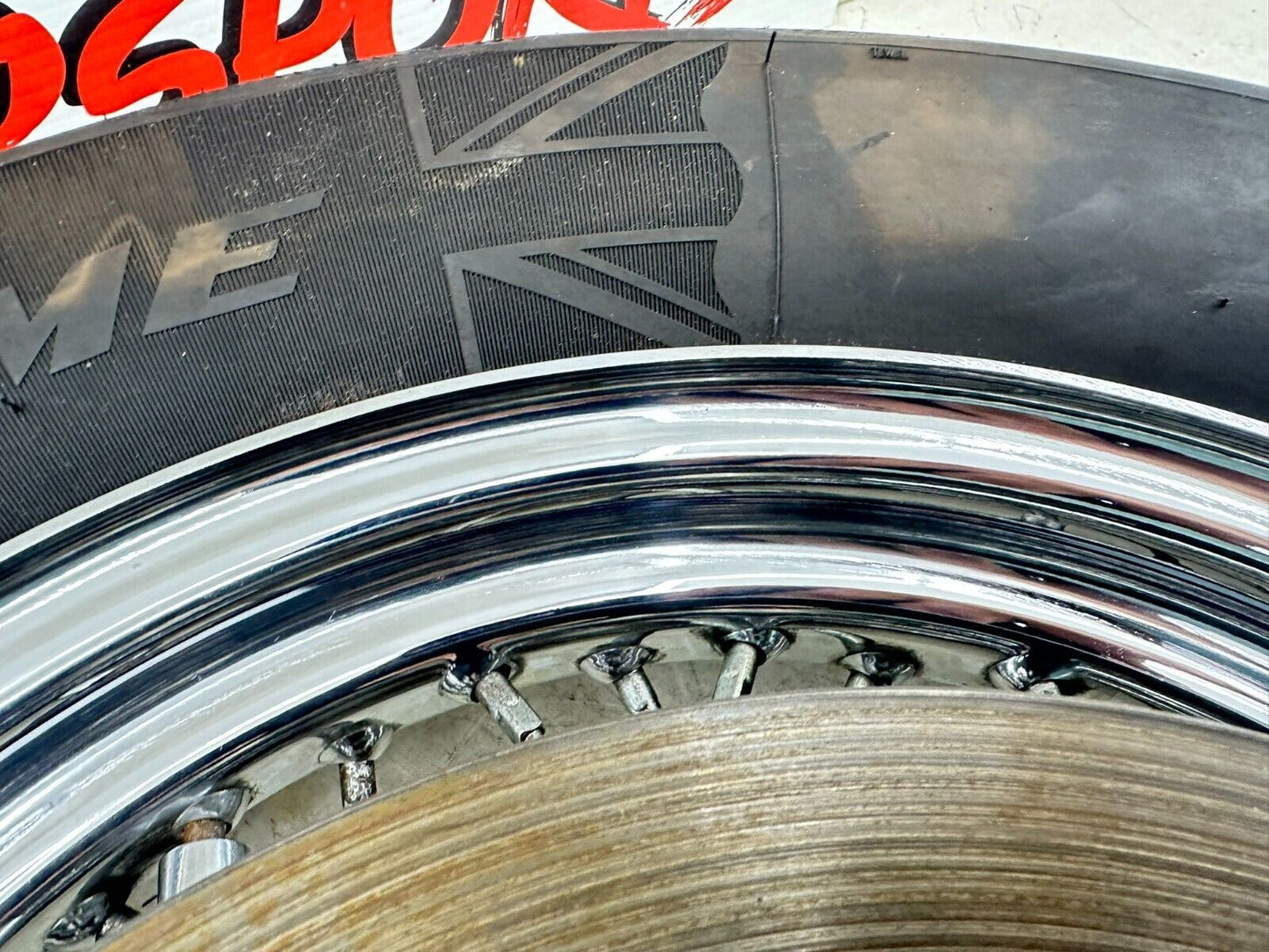 1999 HARLEY SOFTAIL 99 Down 16" Rear Wheel Rim Tire Spoke Laced W/ Hub