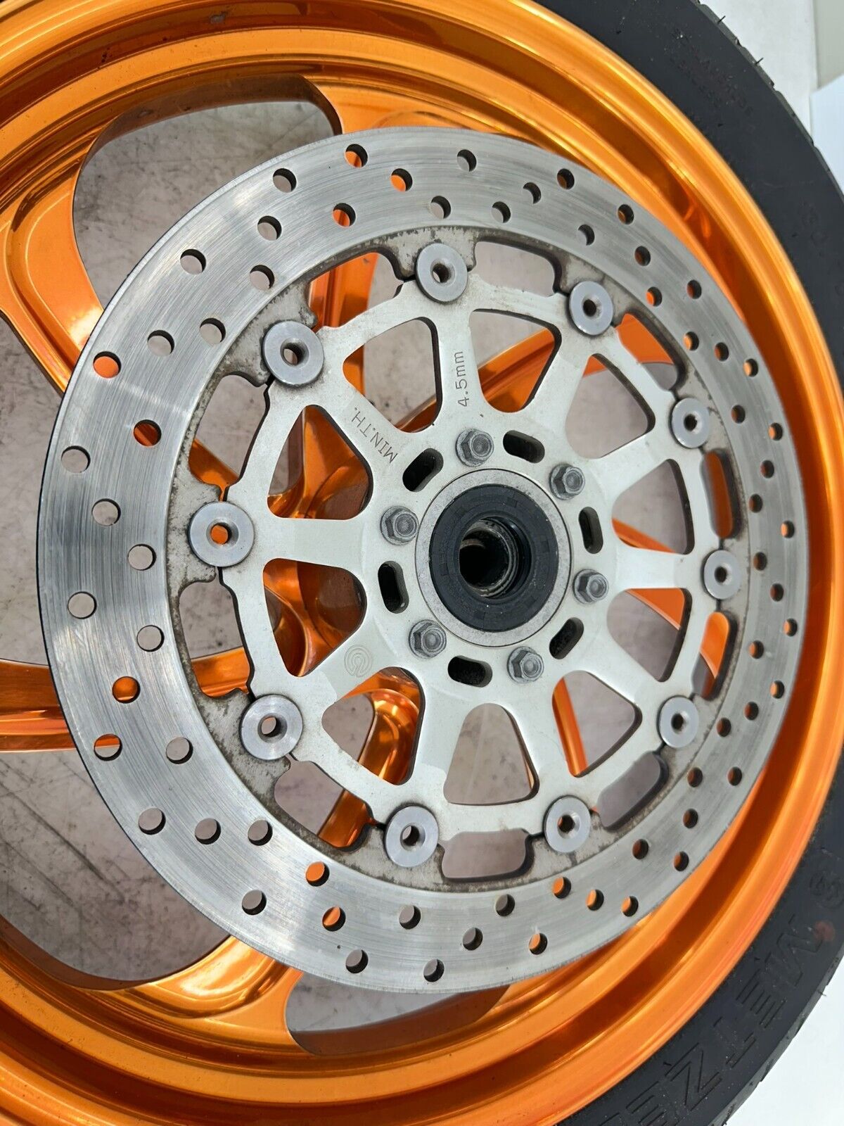 2006 Victory Kingpin 18x3 Front Wheel Rim/Orange