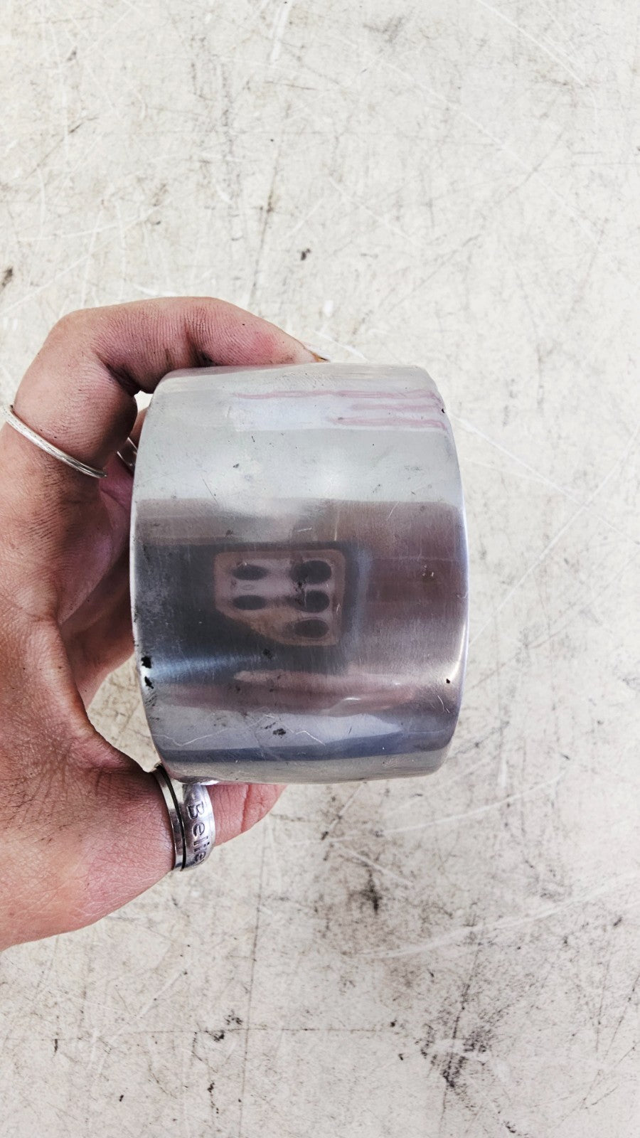 1993 HARLEY SOFTAIL Chrome Oil Cooler Filter Adapter