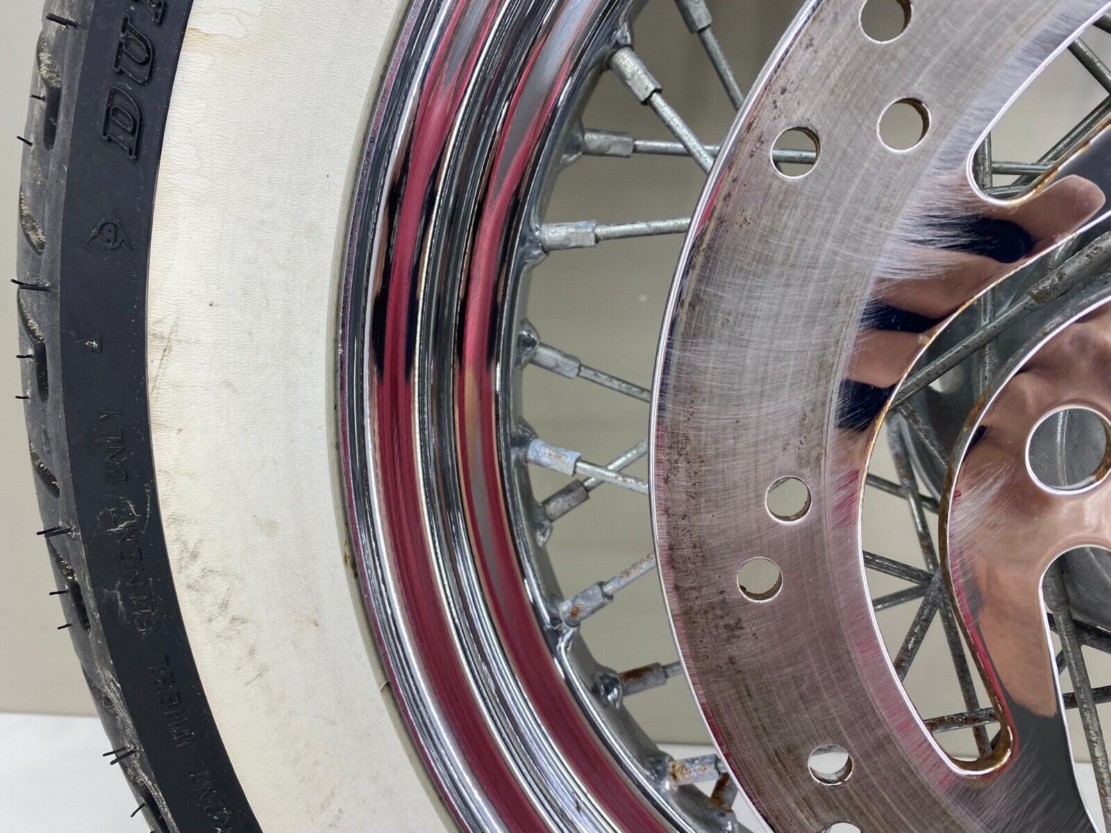2003 HARLEY DAVIDSON SOFTAIL Heritage Front Wheel Rim Tire Spoke Laced Whitewall