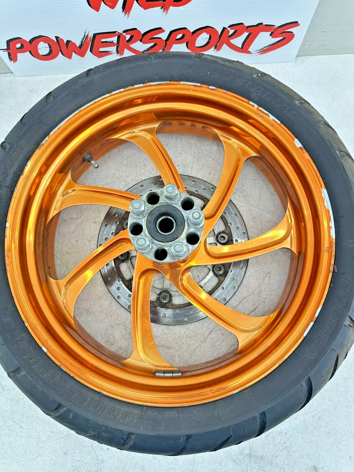2006 Victory Kingpin 18x5 Rear Wheel Rim/Orange