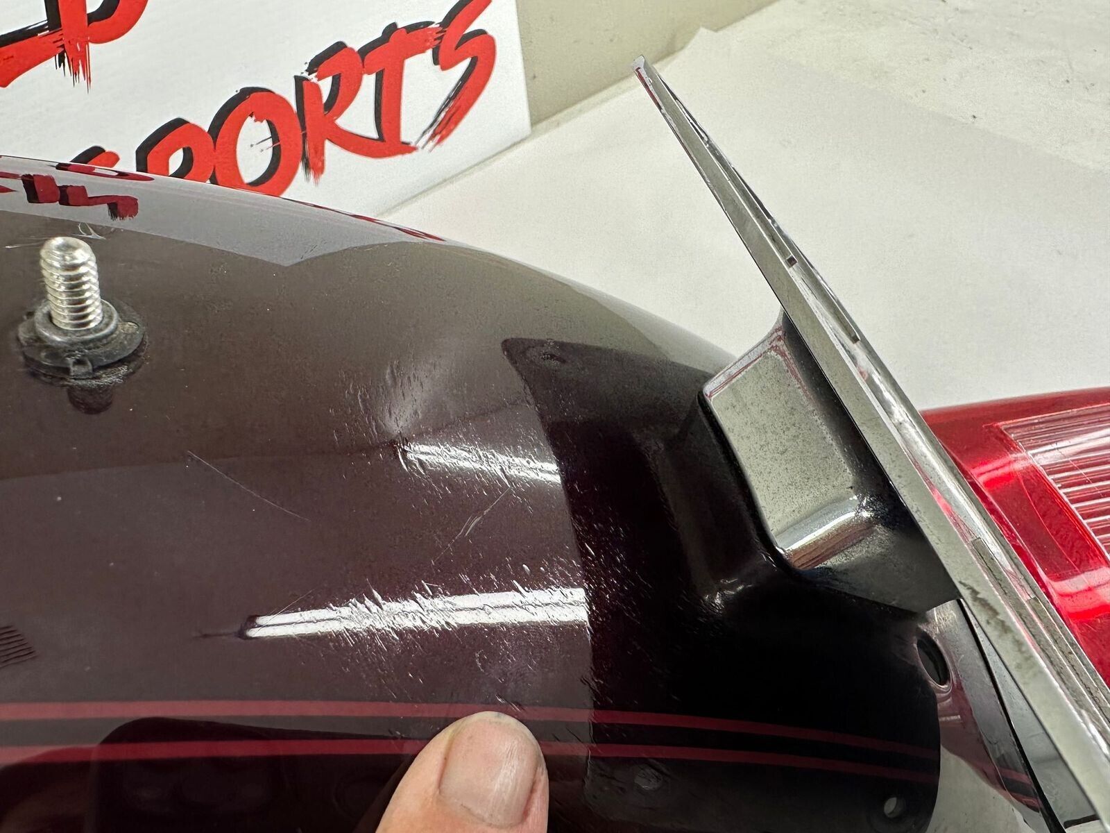 2007 HARLEY SPORTSTER CUSTOM Purple Rear Fender + Brake Light