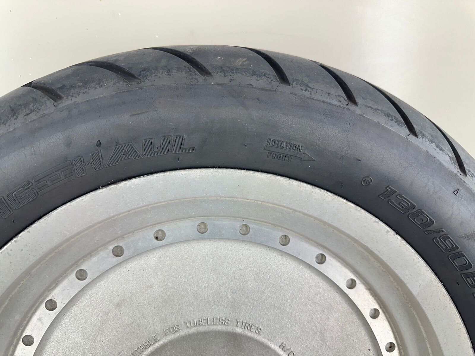 2000 Up HARLEY SOFTAIL Fatboy Solid Front Wheel Rim + Nice Tire 16”