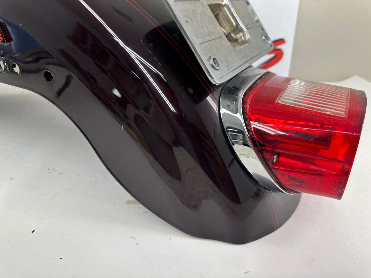2007 HARLEY SPORTSTER CUSTOM Purple Rear Fender + Brake Light