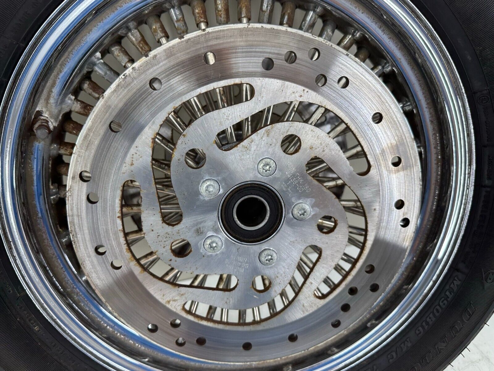 2005 HARLEY FLH ROADKING 16" Front Wheel Rim Oversize Spoke Tire