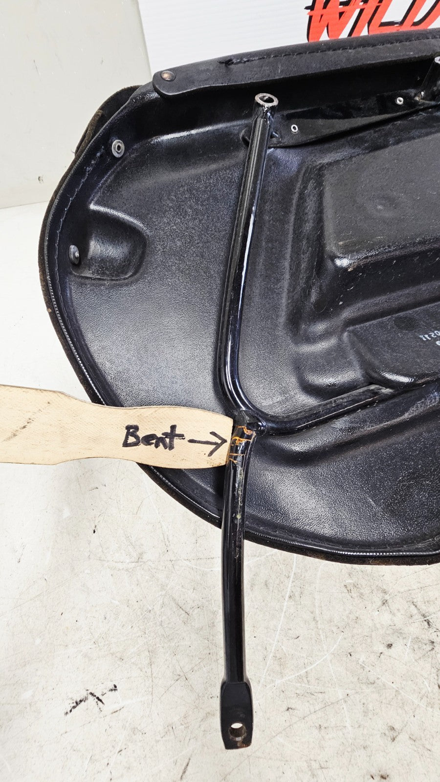 2002 HARLEY SOFTAIL Right Single Saddlebag Studded Black Leather