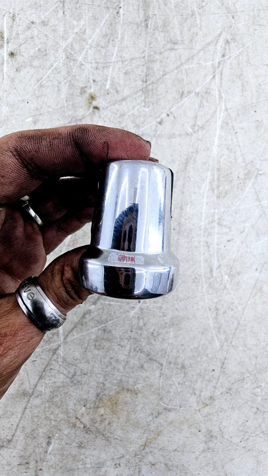1988 HARLEY SOFTAIL Oil Pressure Sending Unit Chrome Cover