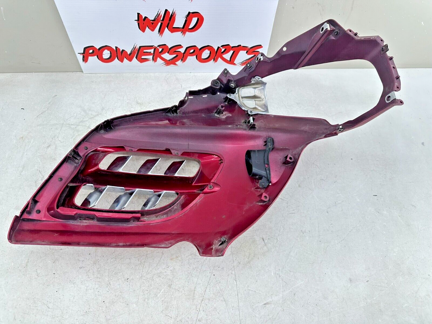 2004 Honda Goldwing GL1800 Red Left Side Headlight Mid Fairing Cowl Panel