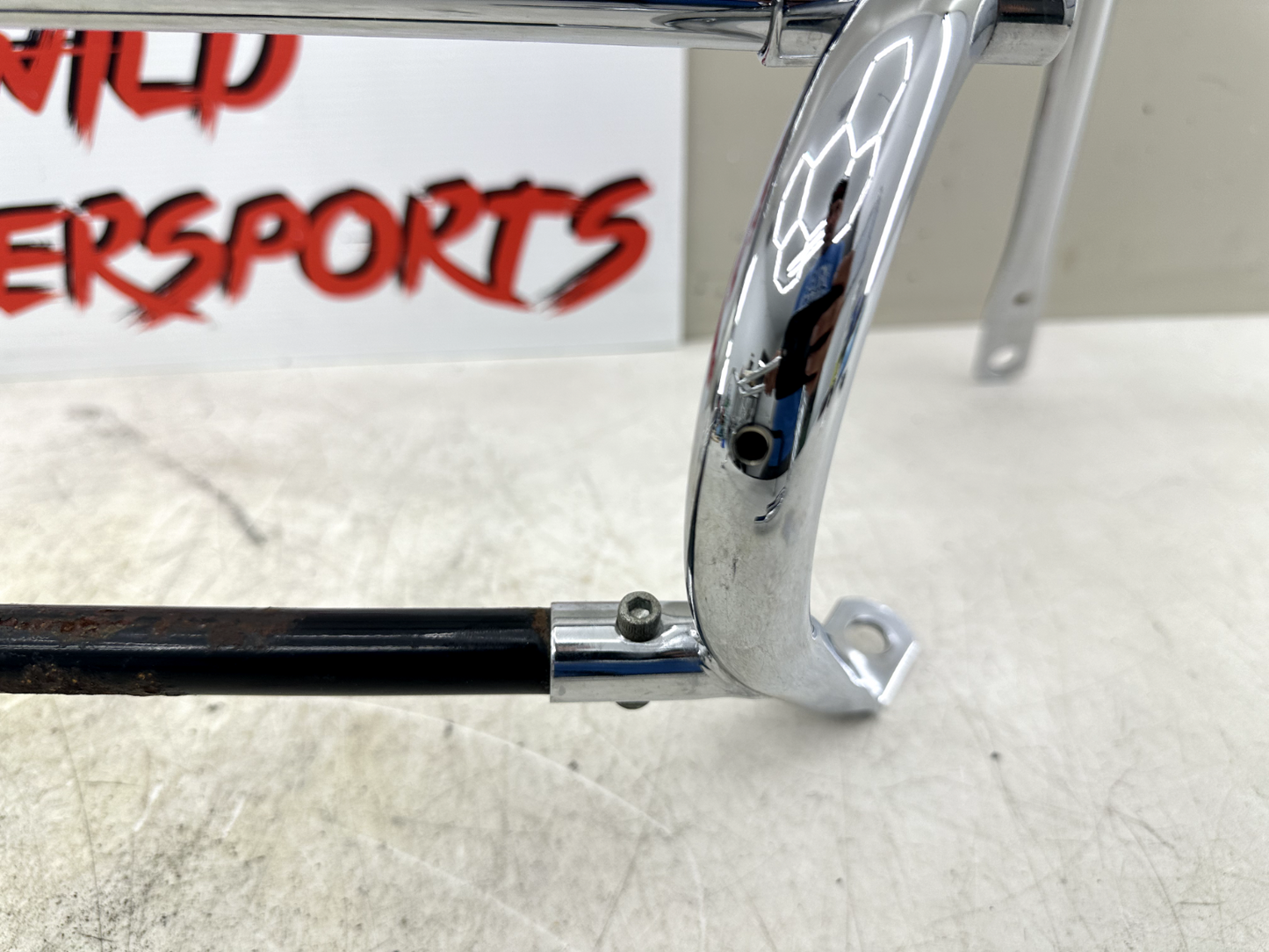 2003 HARLEY ELECTRA GLIDE classic Chrome Saddlebag Bumper Guard Muffler Brackets