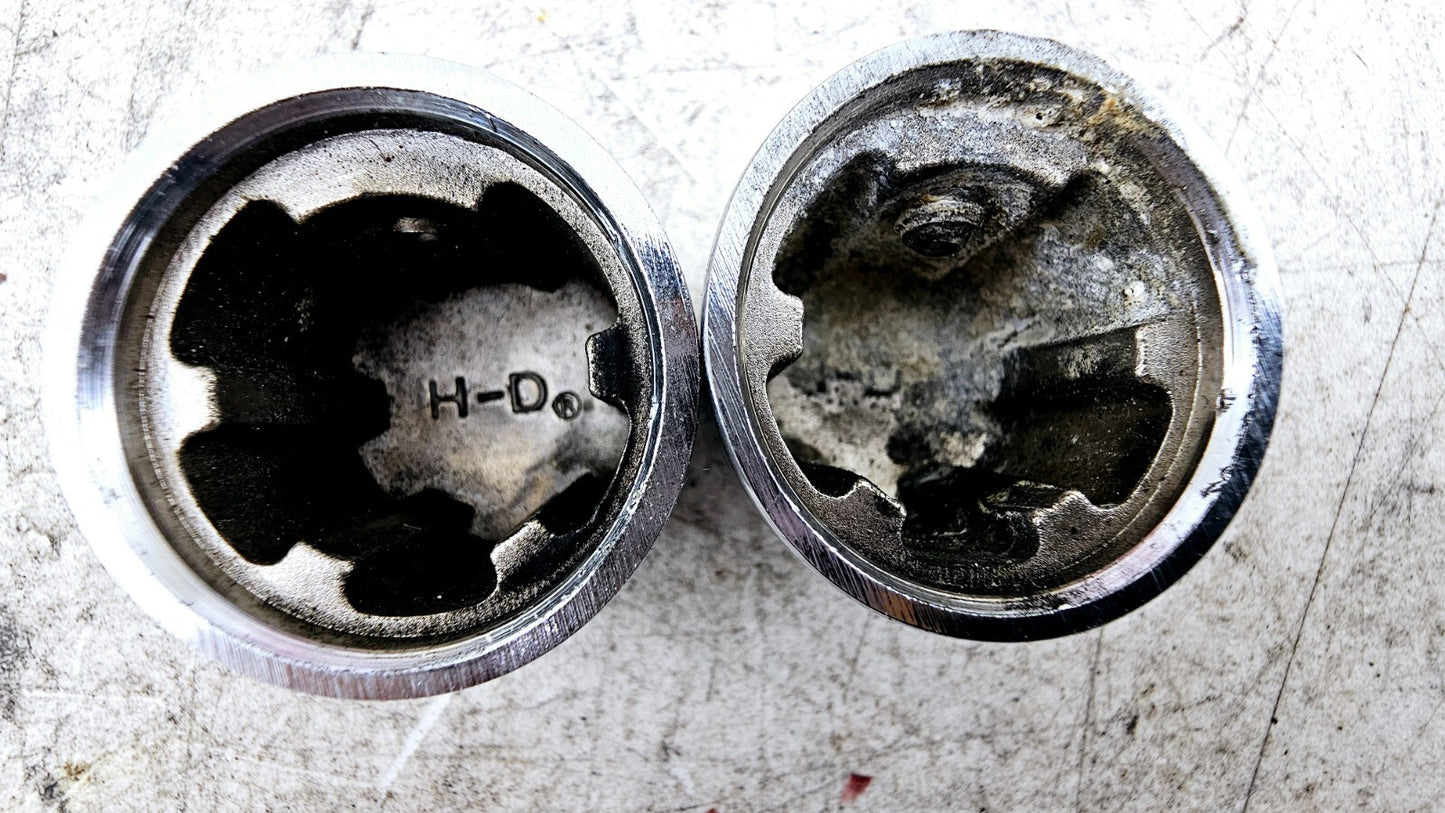 1999 HARLEY DYNA CONVERTIBLE Chrome Front Fork Axle Covers OEM HD