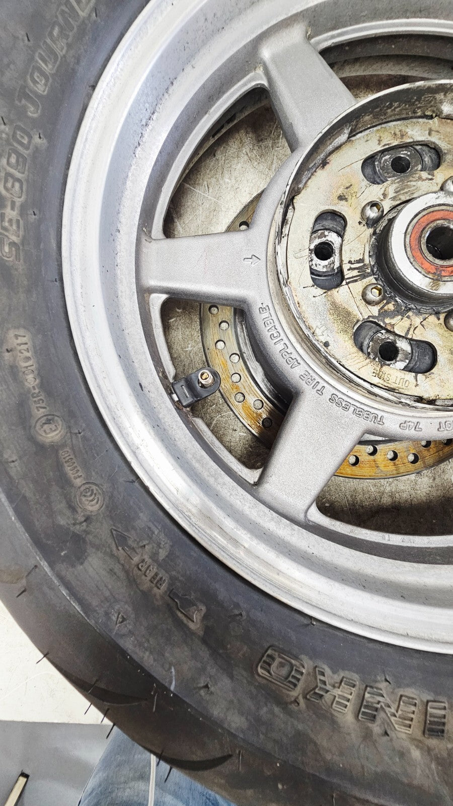 1995 HONDA GOLDWING GL1500 Rear Mag Wheel Rim Tire 16X3.5 Brake Rotor