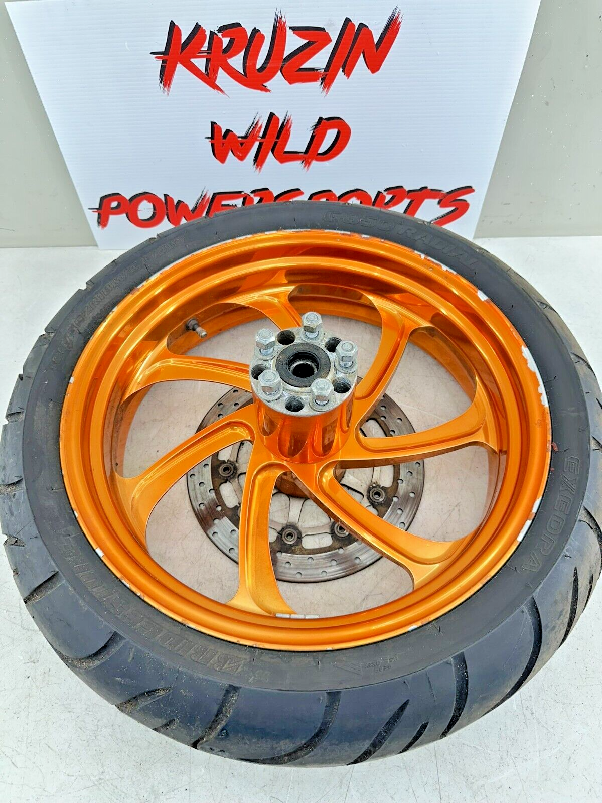 2006 Victory Kingpin 18x5 Rear Wheel Rim/Orange