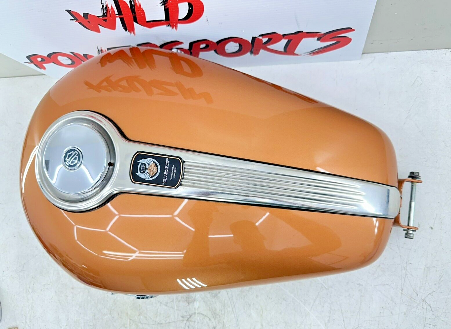2008 HARLEY SPORTSTER CUSTOM 105 Anniversary Gas Tank Copper Black NO DENT CLEAN