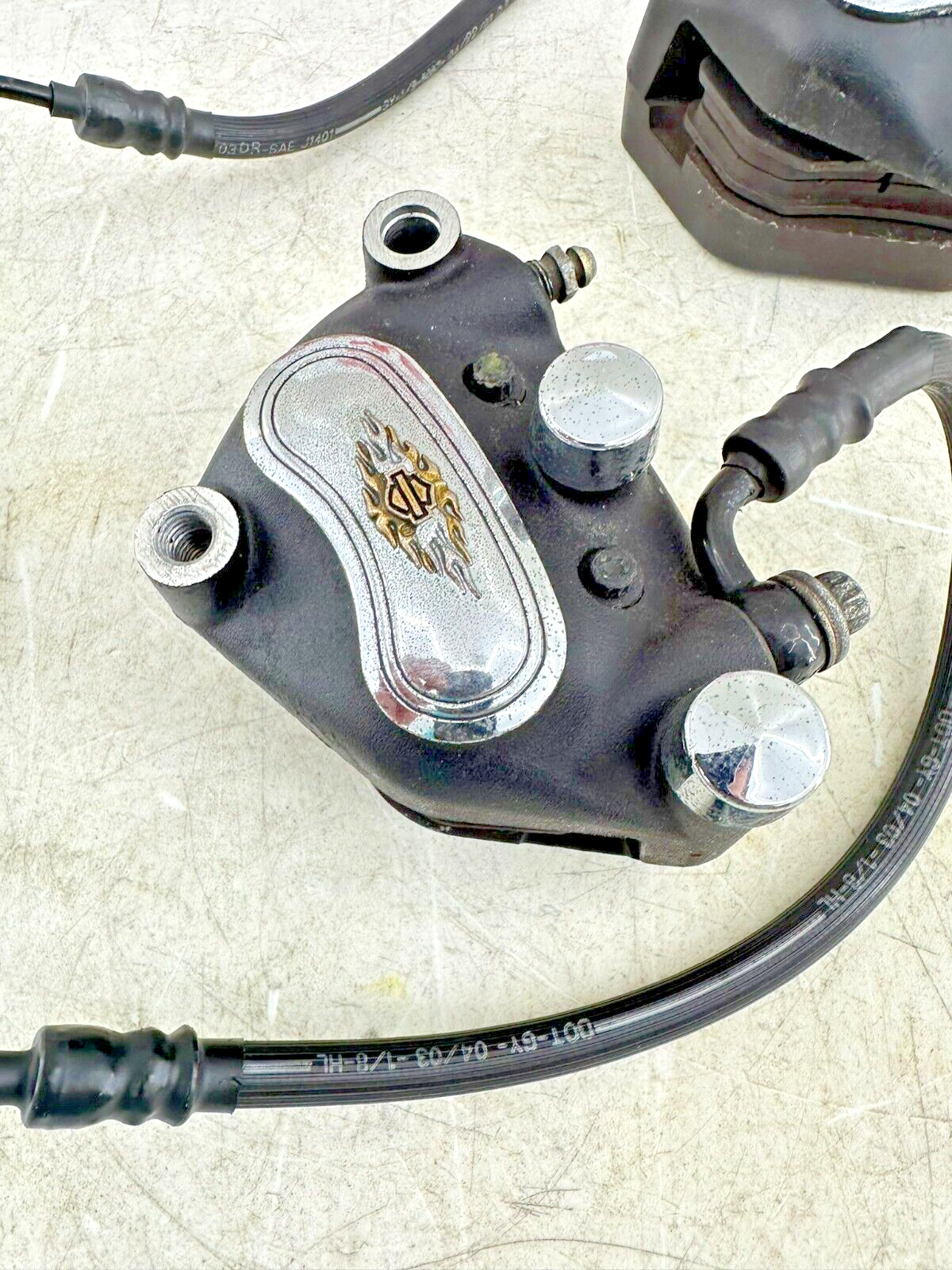 2000 up HARLEY ELECTRA GLIDE Right Left Front Brake Caliper + Hose