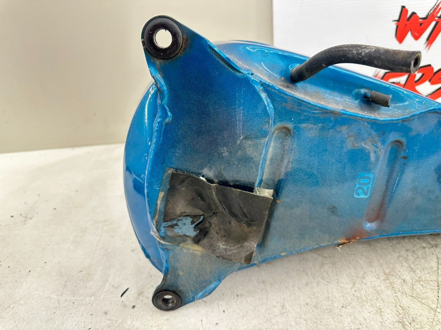 1995 HARLEY SOFTAIL OEM HD GENUINE SPLIT GAS FUEL TANK & PAINT AQUA & SILVER