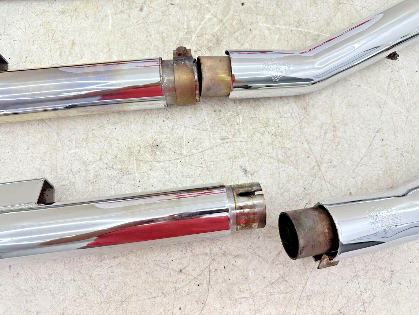 2006 HARLEY SOFTAIL DELUXE Vance + Hines Exhaust System Header Slip On Muffler