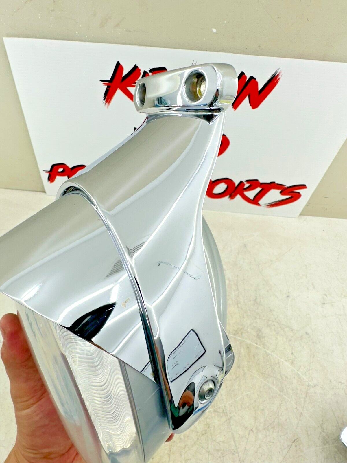 2003 Harley Davidson V Rod VRSCA Headlight + Chrome Mounting Bracket + Visor