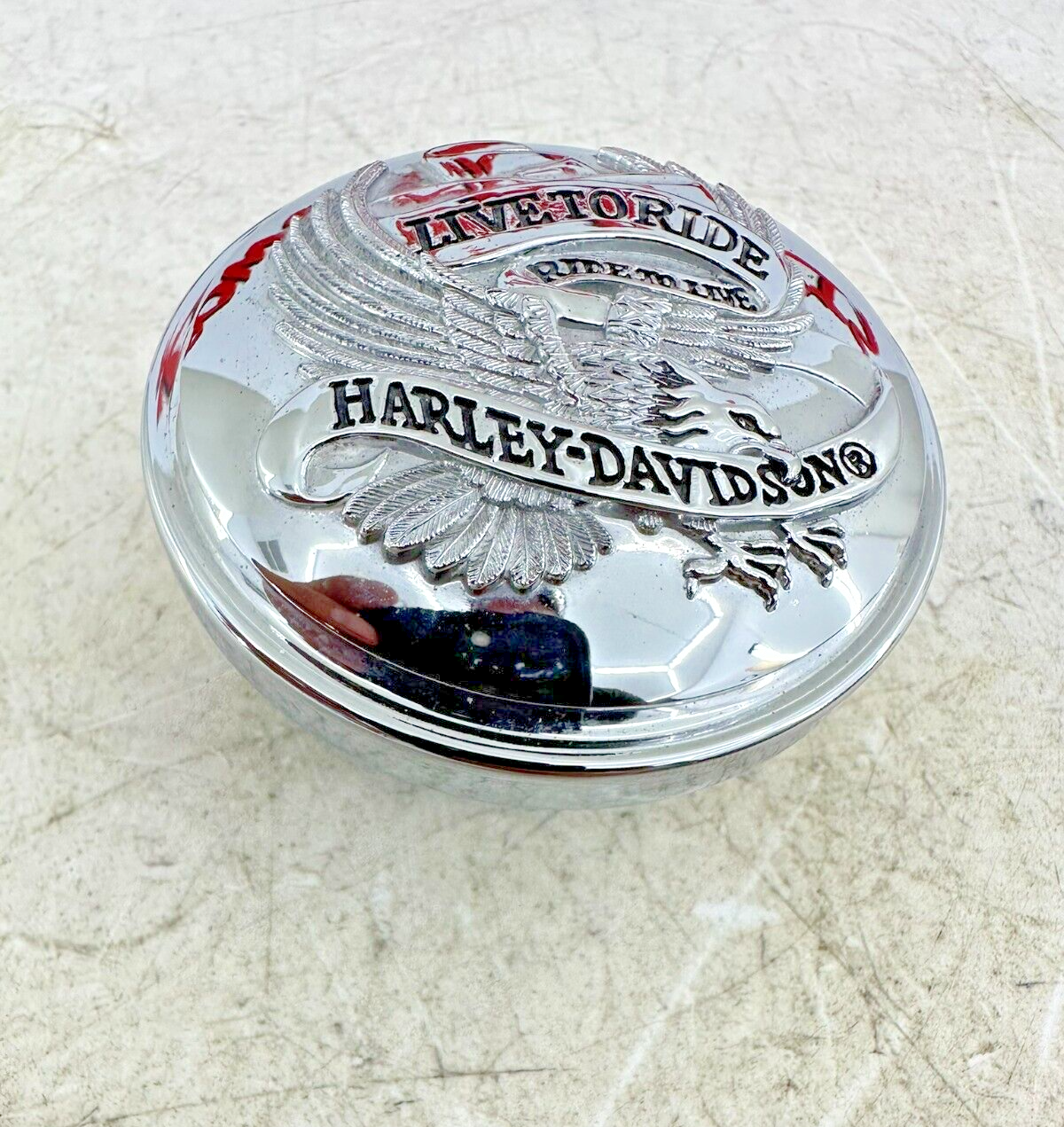 2002 HARLEY DYNA LOW RIDER Live To Ride Gas Tank Cap Lid