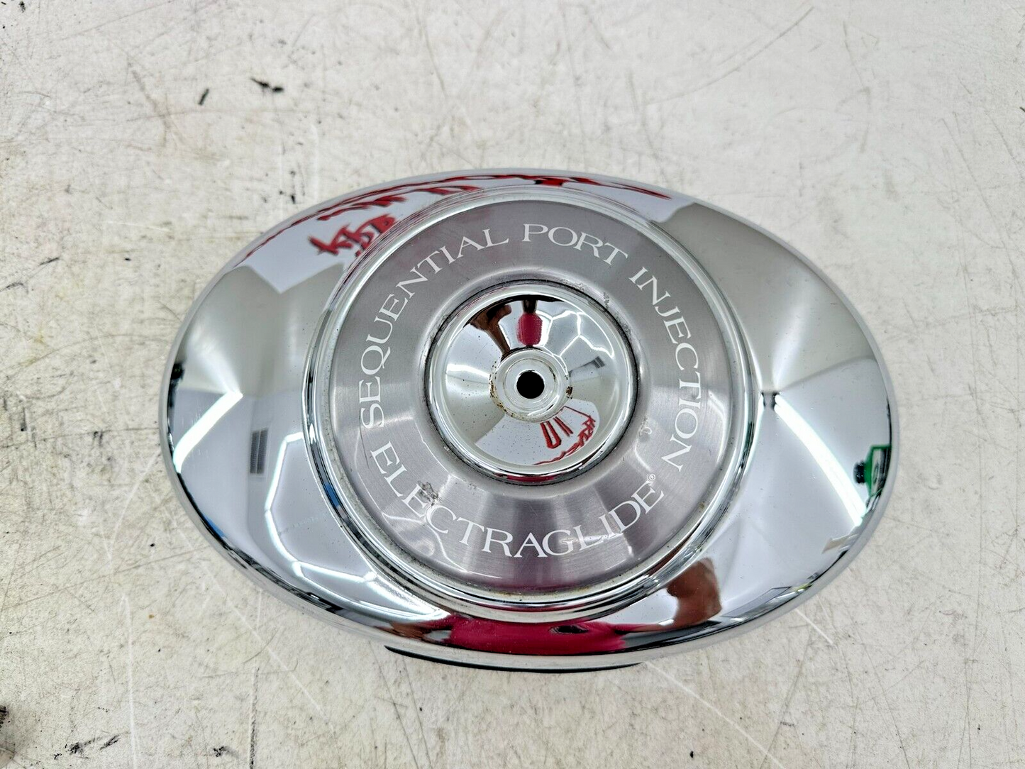 1999 HARLEY FLH ELECTRA GLIDE Air Filter Chrome Cover + Backing Plate W/Hardware