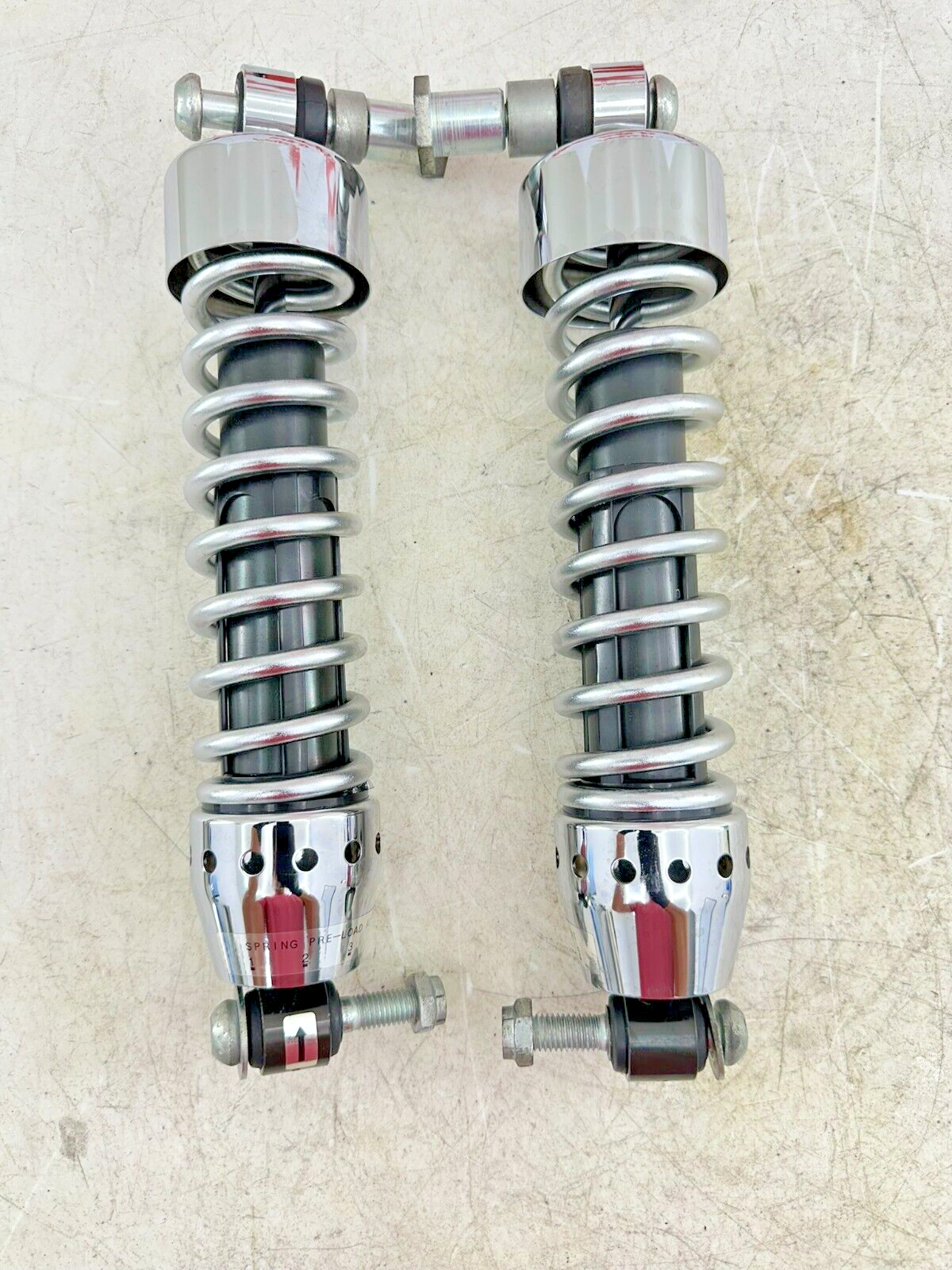 2003 Harley Davidson V Rod VRSCA Chrome Rear Shocks Suspension 12.25"