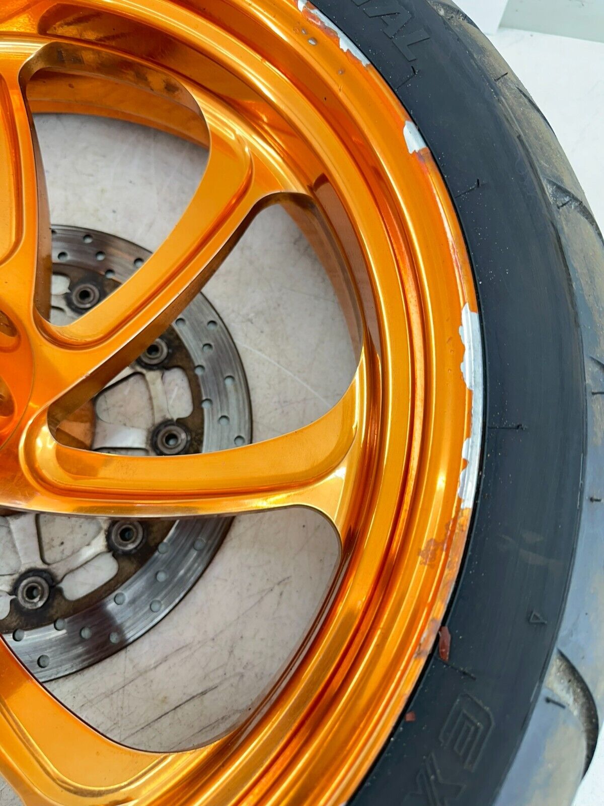 2006 Victory Kingpin 18x5 Rear Wheel Rim/Orange