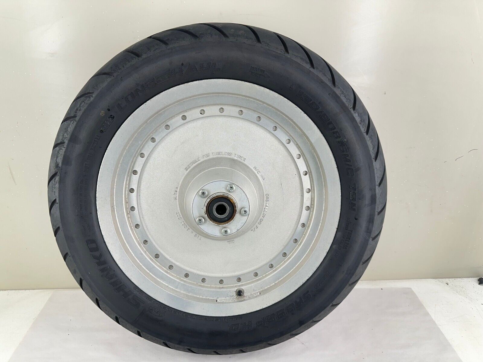 2000 Up HARLEY SOFTAIL Fatboy Solid Front Wheel Rim + Nice Tire 16”