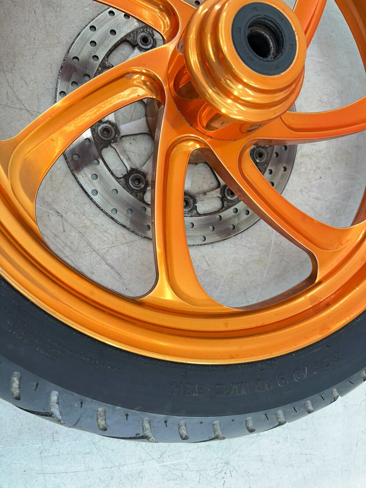 2006 Victory Kingpin 18x3 Front Wheel Rim/Orange