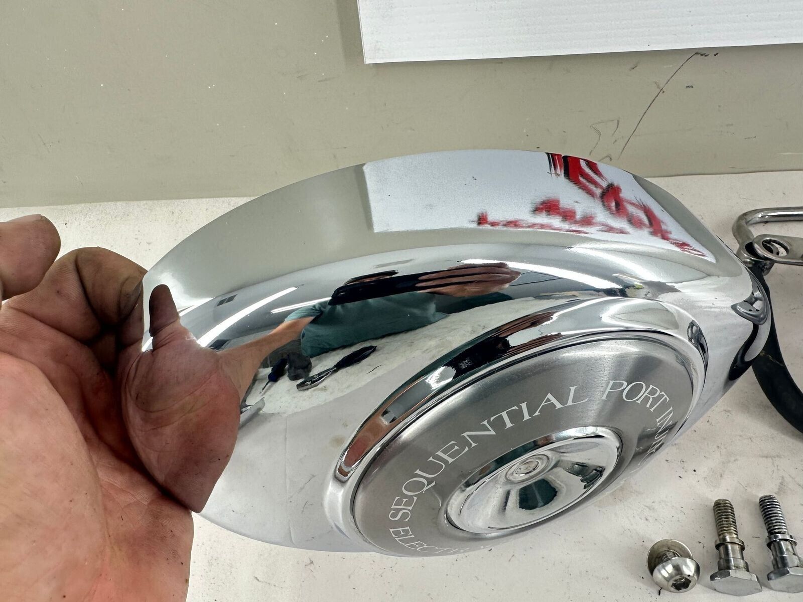 2000 HARLEY FLH ELECTRA GLIDE EFI Air Filter Housing Cover Backing Plate