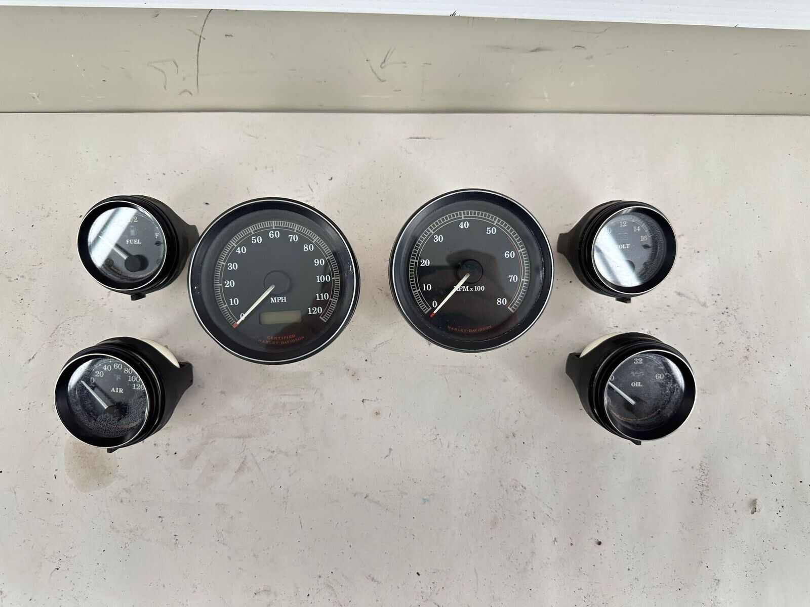 2000 HARLEY FLH ELECTRA GLIDE Guage Set Speedometer Tach Volt Air Oil Fuel