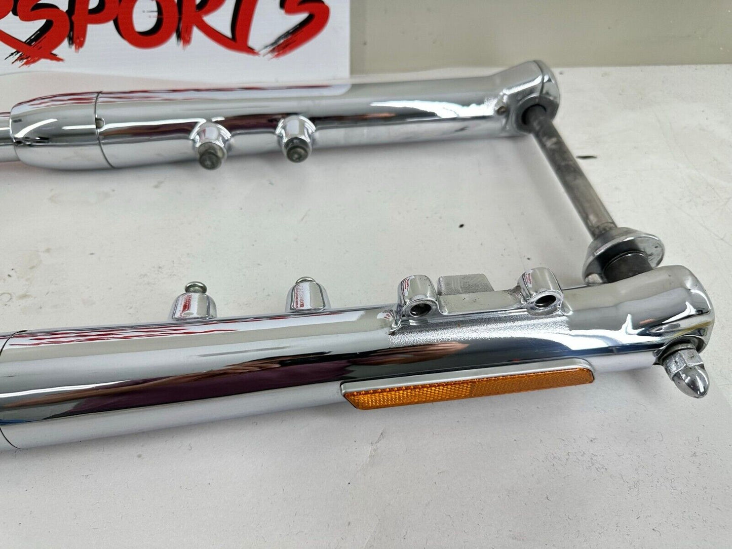 2003 HARLEY SOFTAIL DEUCE Chrome Front Forks Triple Clamps