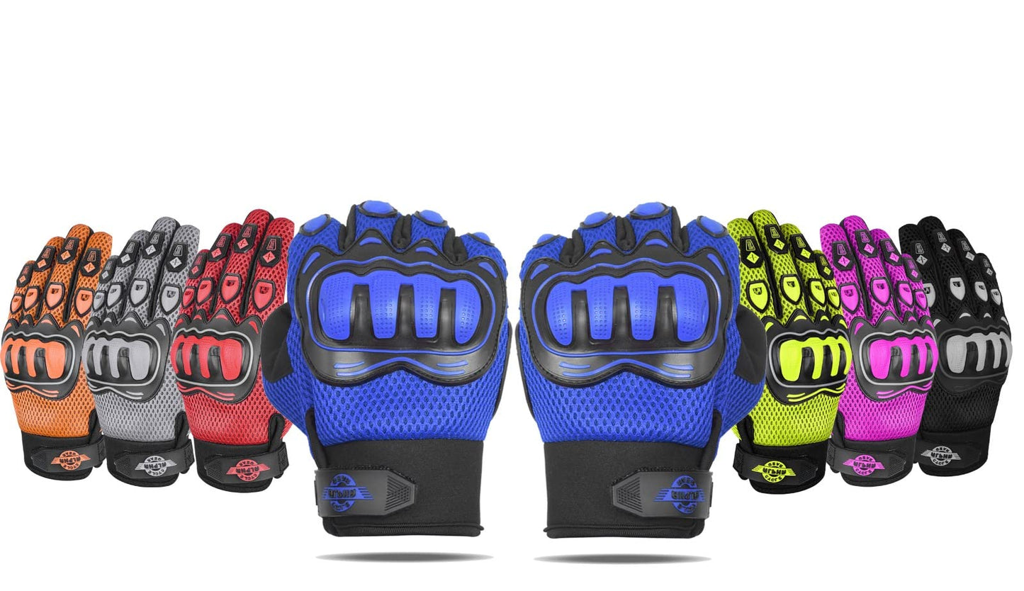 ALPHA CYCLE GEAR Moto Sports Gloves (Black, Medium)