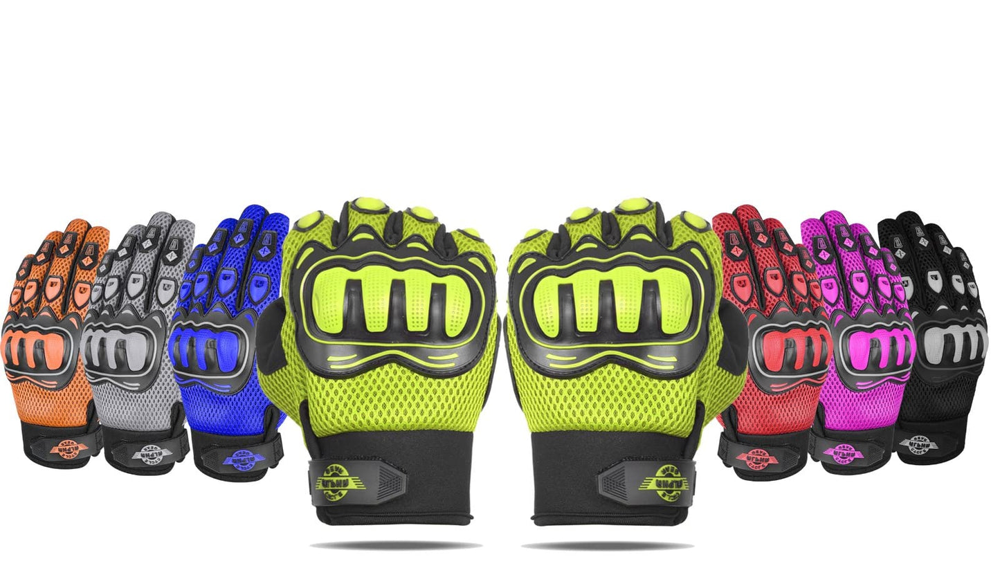 ALPHA CYCLE GEAR Moto Sports Gloves (Black, Medium)