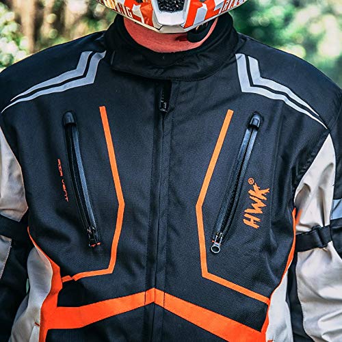 Motorcycle Jacket for Men and Women Scorpion with Cordura Fabric for Enduro Motorbike Riding and Armor Foam Padding for Impact Protection, Dual Sport Motorcycle Jacket - All-Black, Large