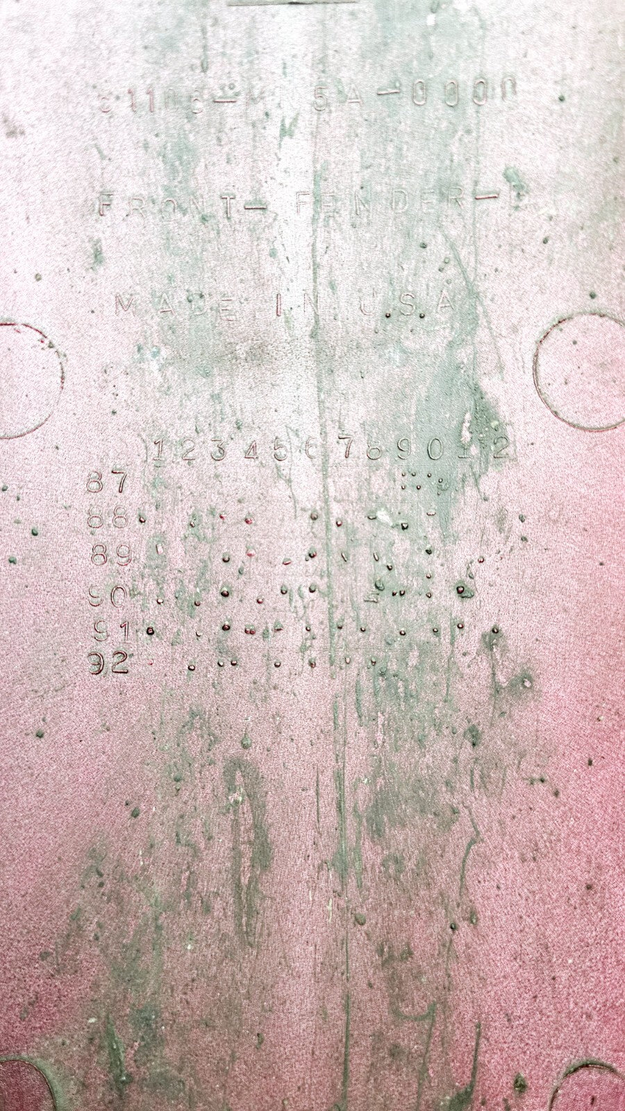 1993 HONDA GOLDWING GL1500 Front Fender Rear Section With Chrome Trim Red