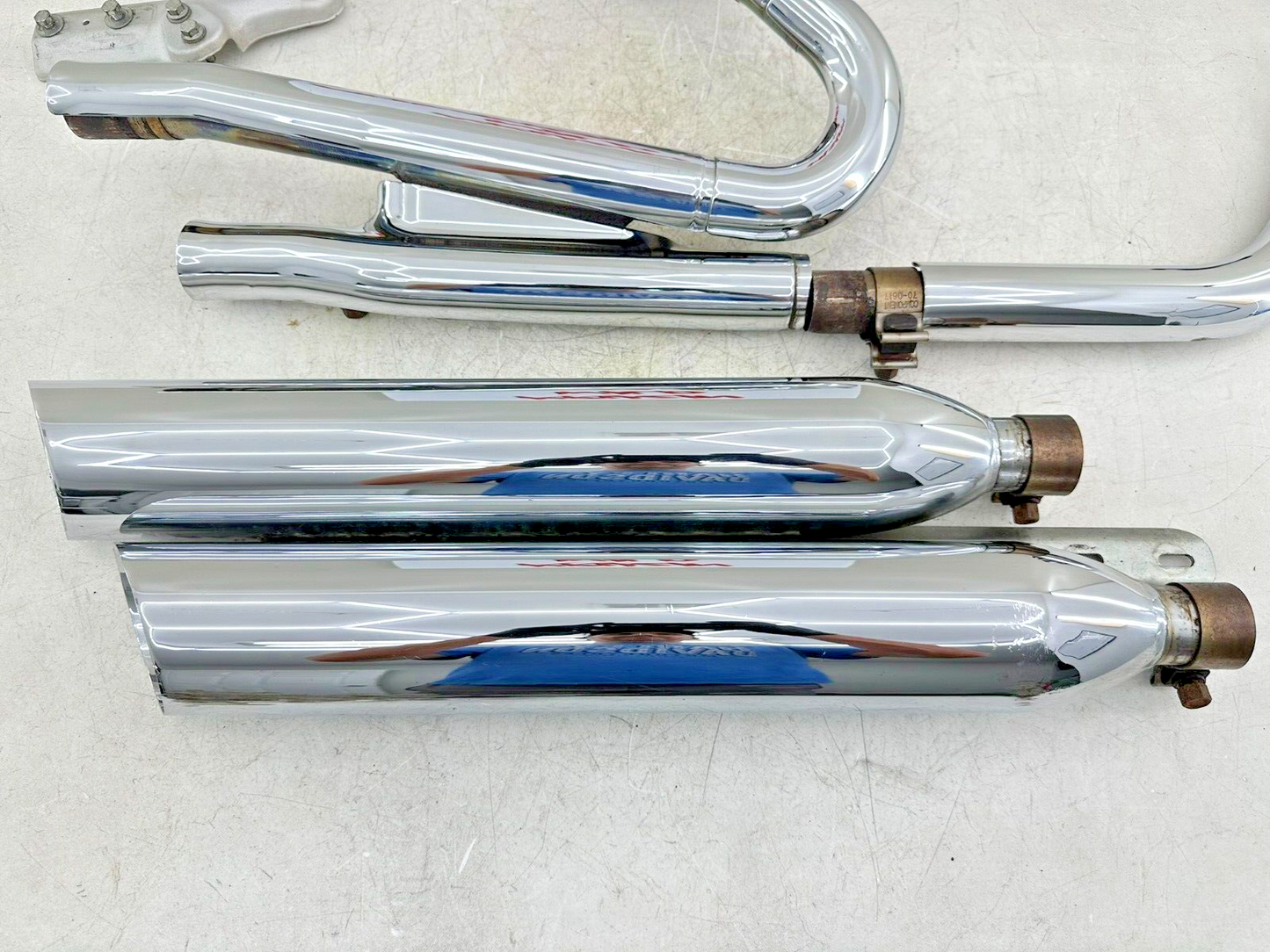 2006 Victory Kingpin Exhaust System Header Pipe + Mufflers