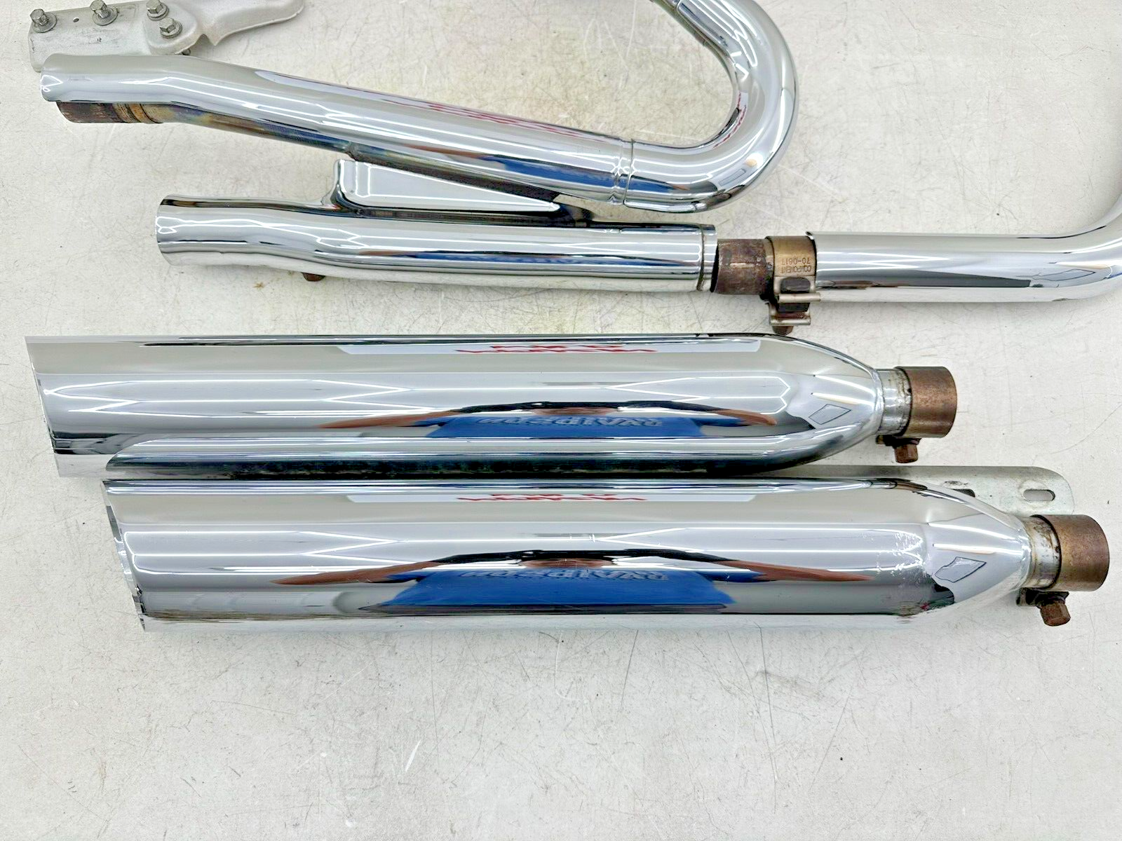 2006 Victory Kingpin Exhaust System Header Pipe + Mufflers