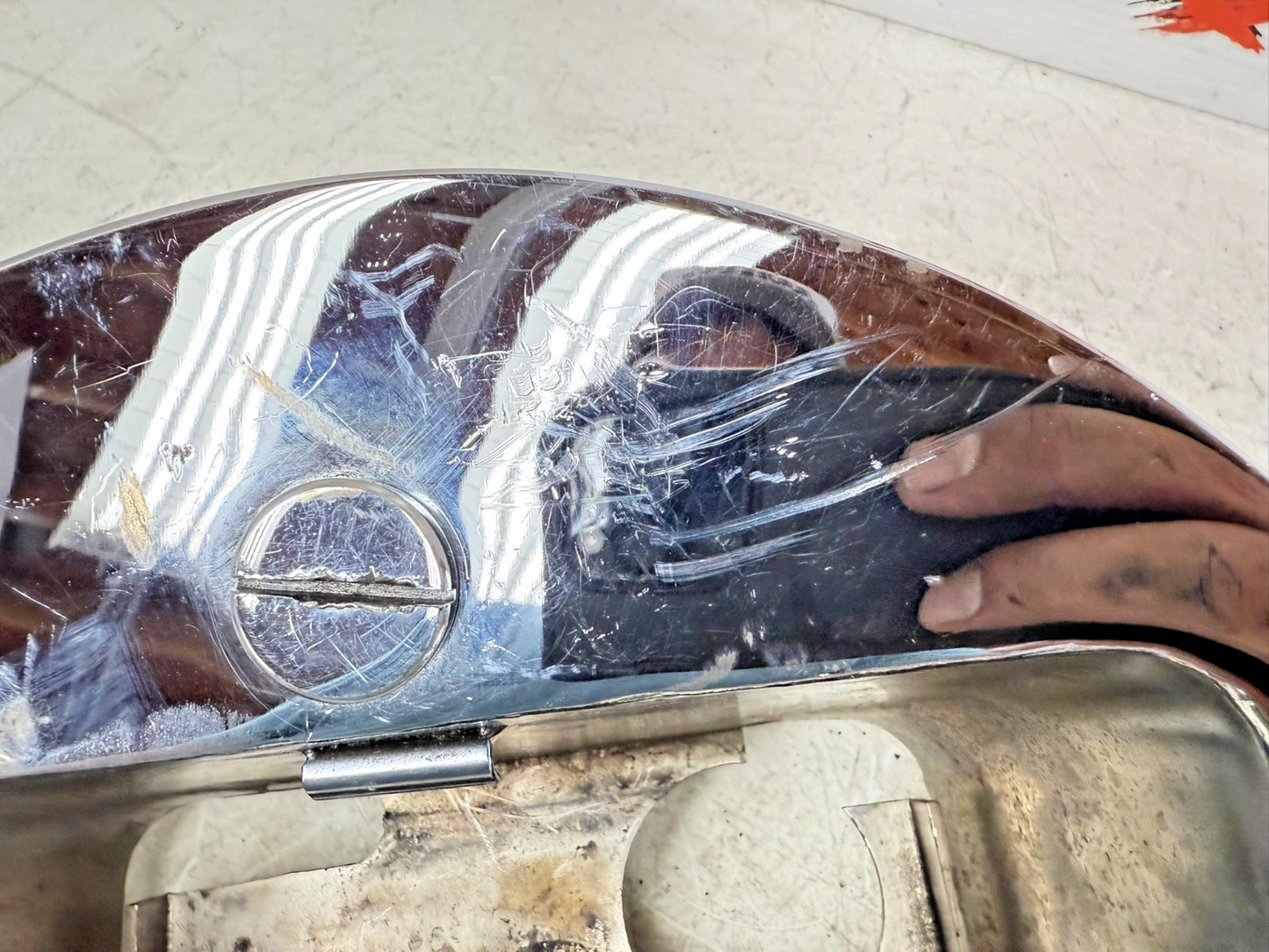 1997 HARLEY DAVIDSON SOFTAIL Chrome Oil Tank Sac Sack Bag Reservoir